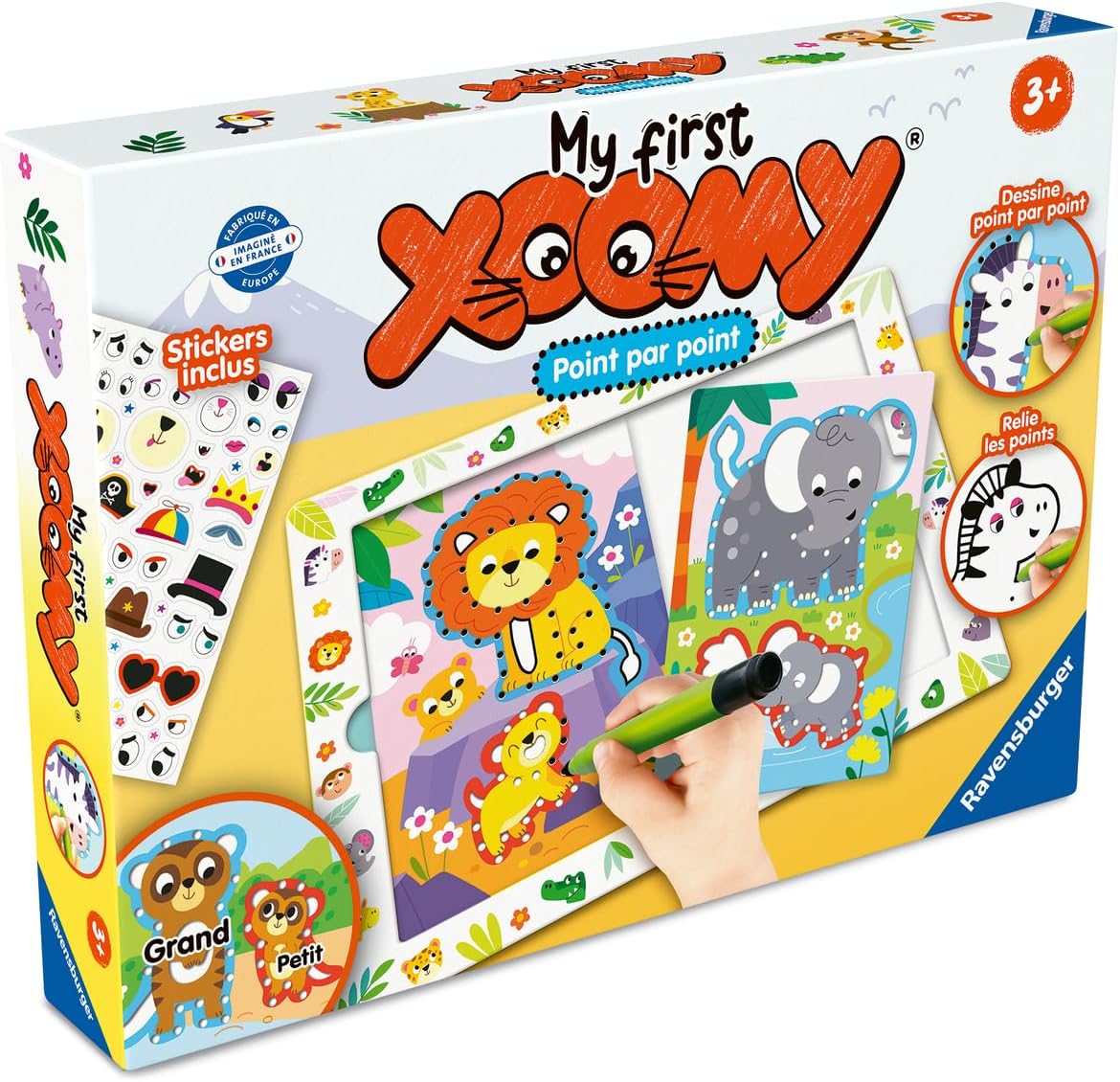 Detalle 2 de Ravensburger My First Xoomy – Point par Point, Mes Premiers Dessins (Safari) – Dès 3 Ans