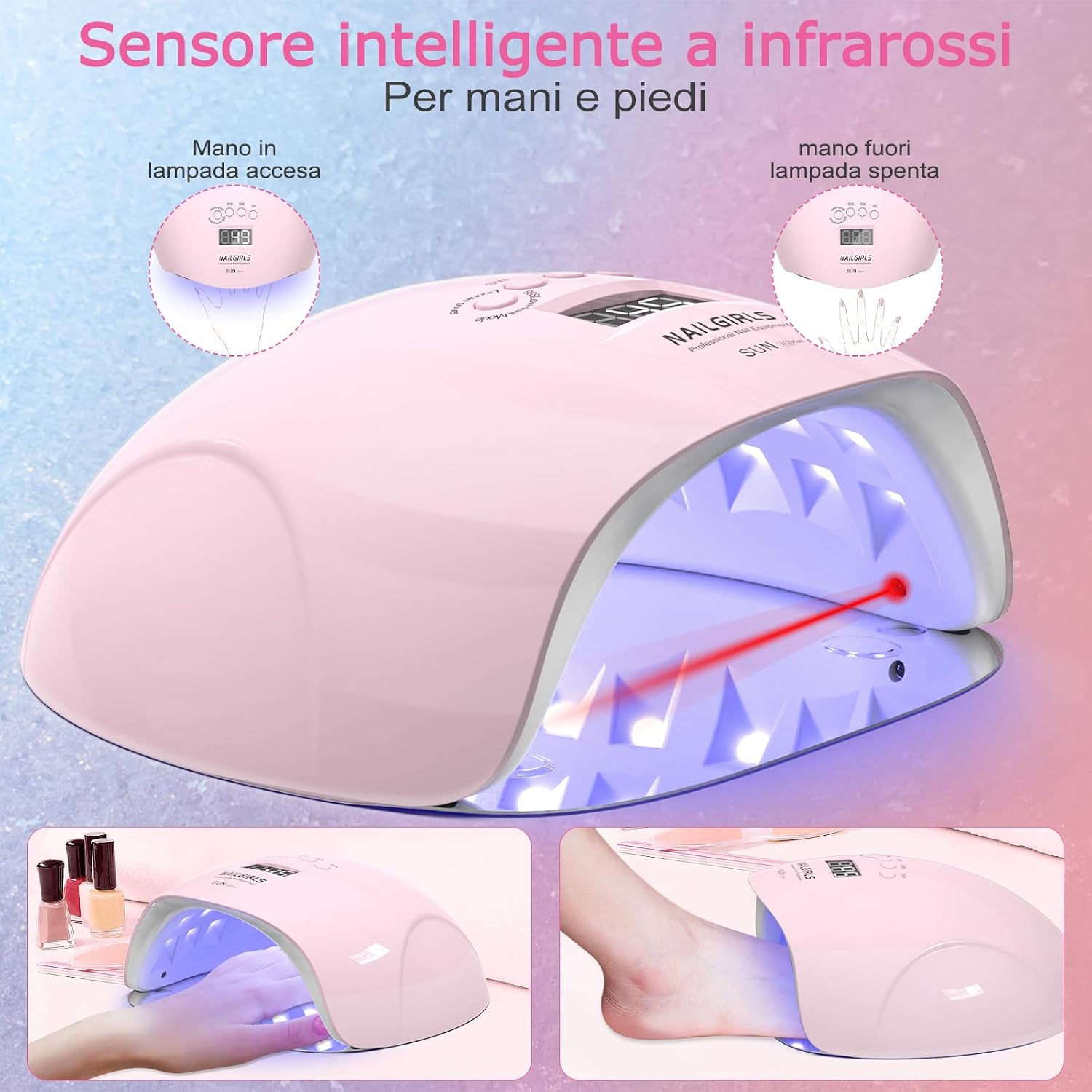 Detalle de NAILGIRLS Lampada UV per unghie 150W LED