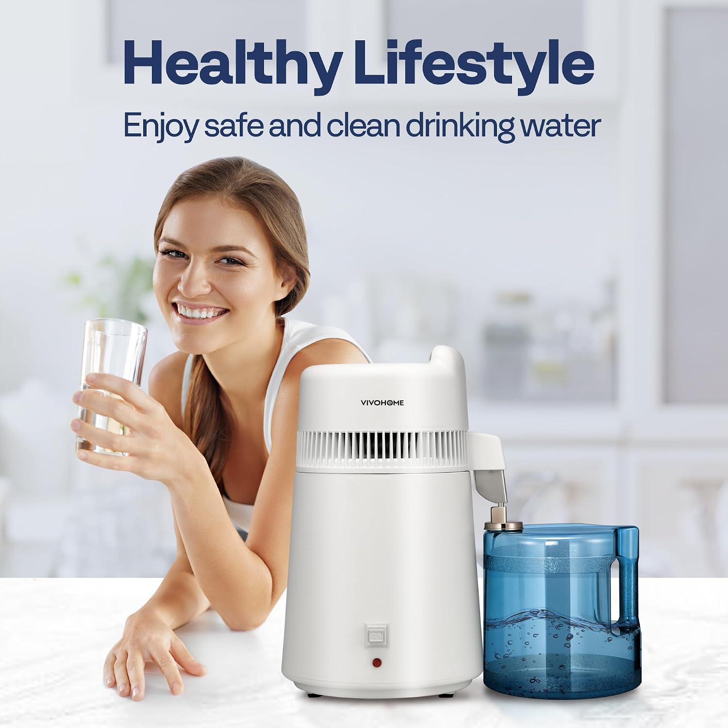 Detalle 2 de VIVOHOME 6L Countertop Water Distiller, 900W with Smart Switch