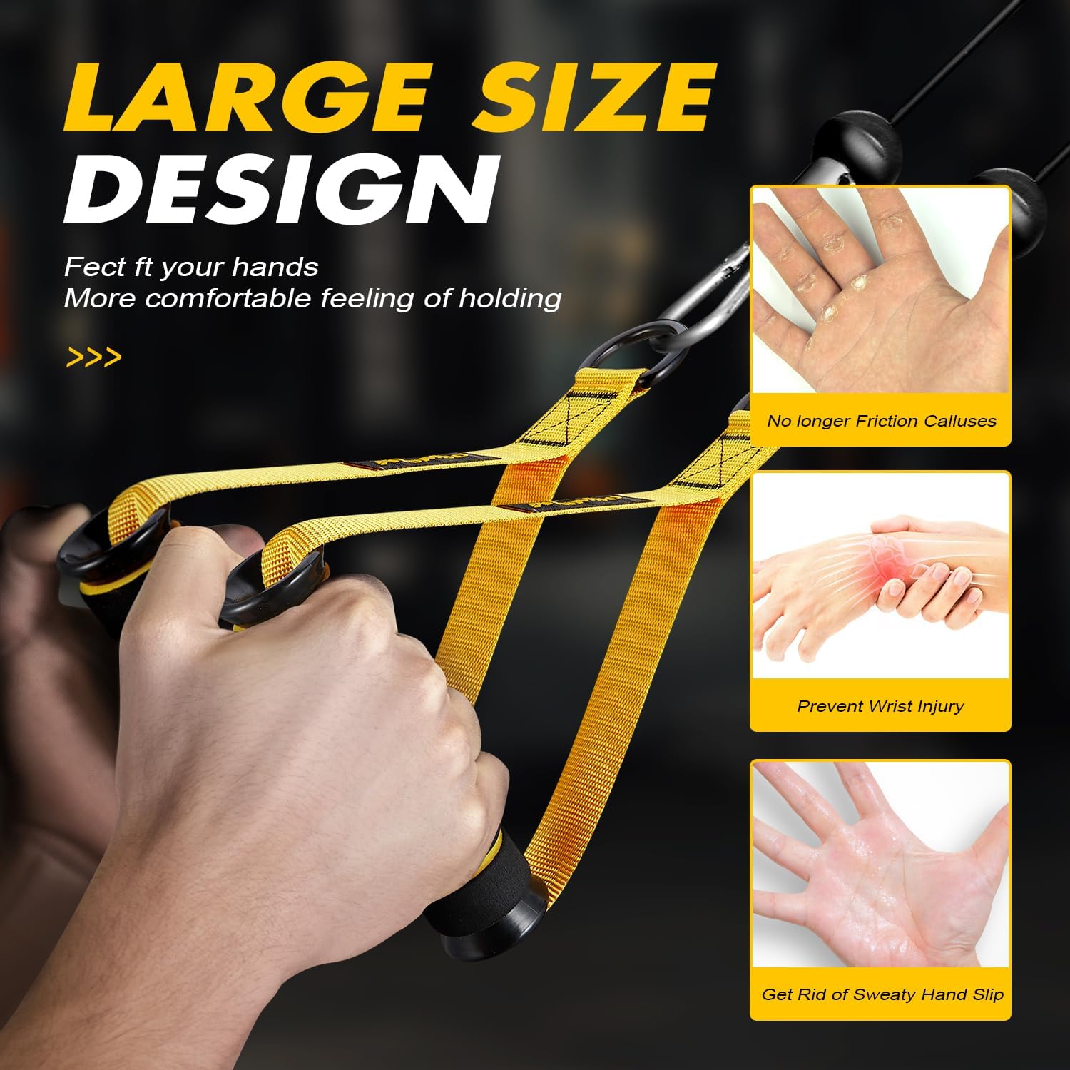 Thumbnail 1 de Ayombo Resistance Band Handle heavy-duty cable machine attachment with stainless D-ring