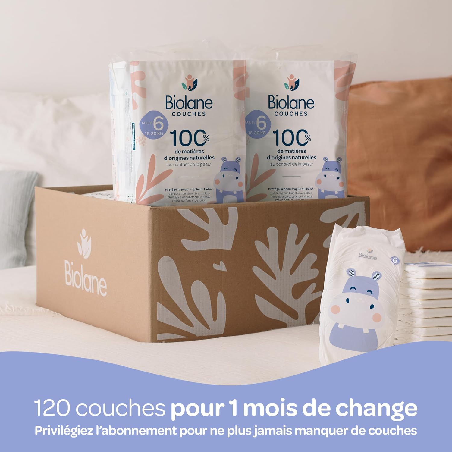 Thumbnail 4 de BIOLANE Couches bébé Taille 6 16kg+ Peaux sensibles 12h