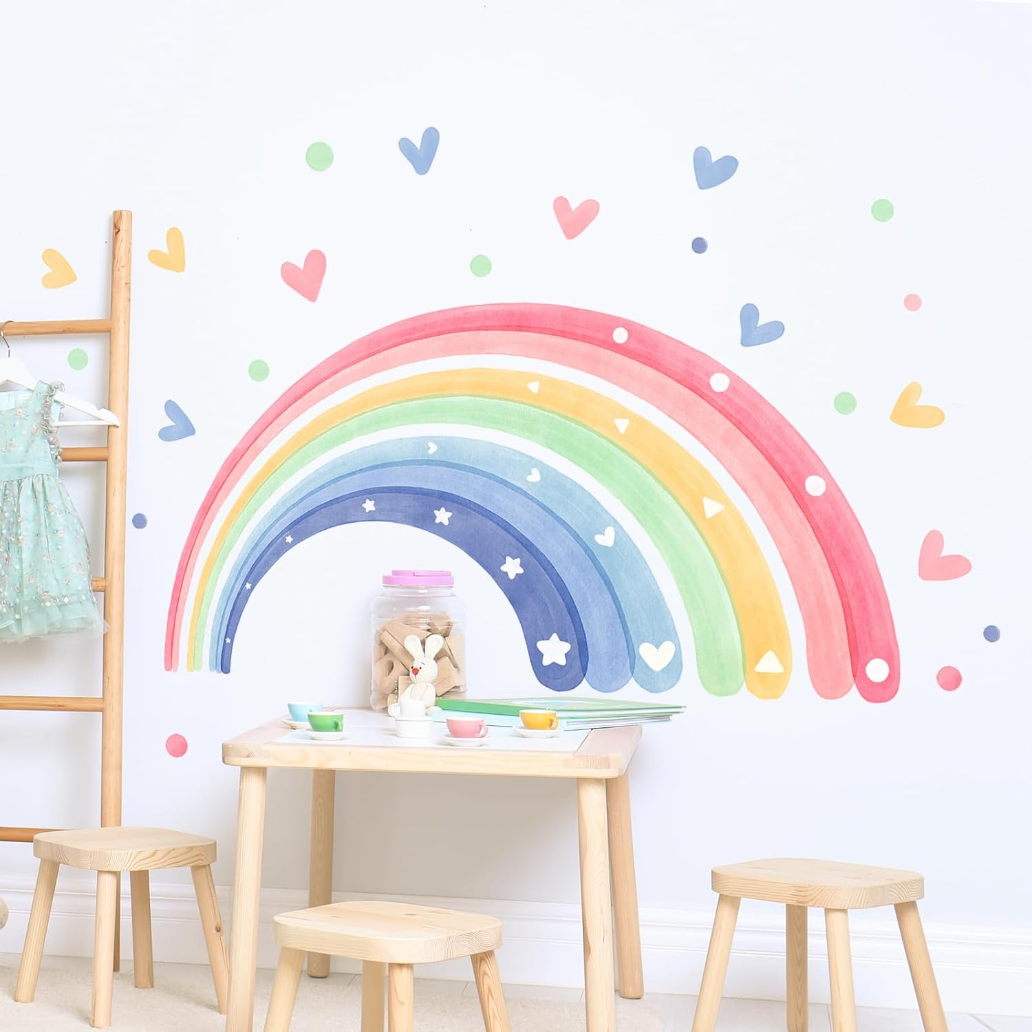 Detalle 2 de Supzone Regenbogen Wandtattoo 180x102 cm