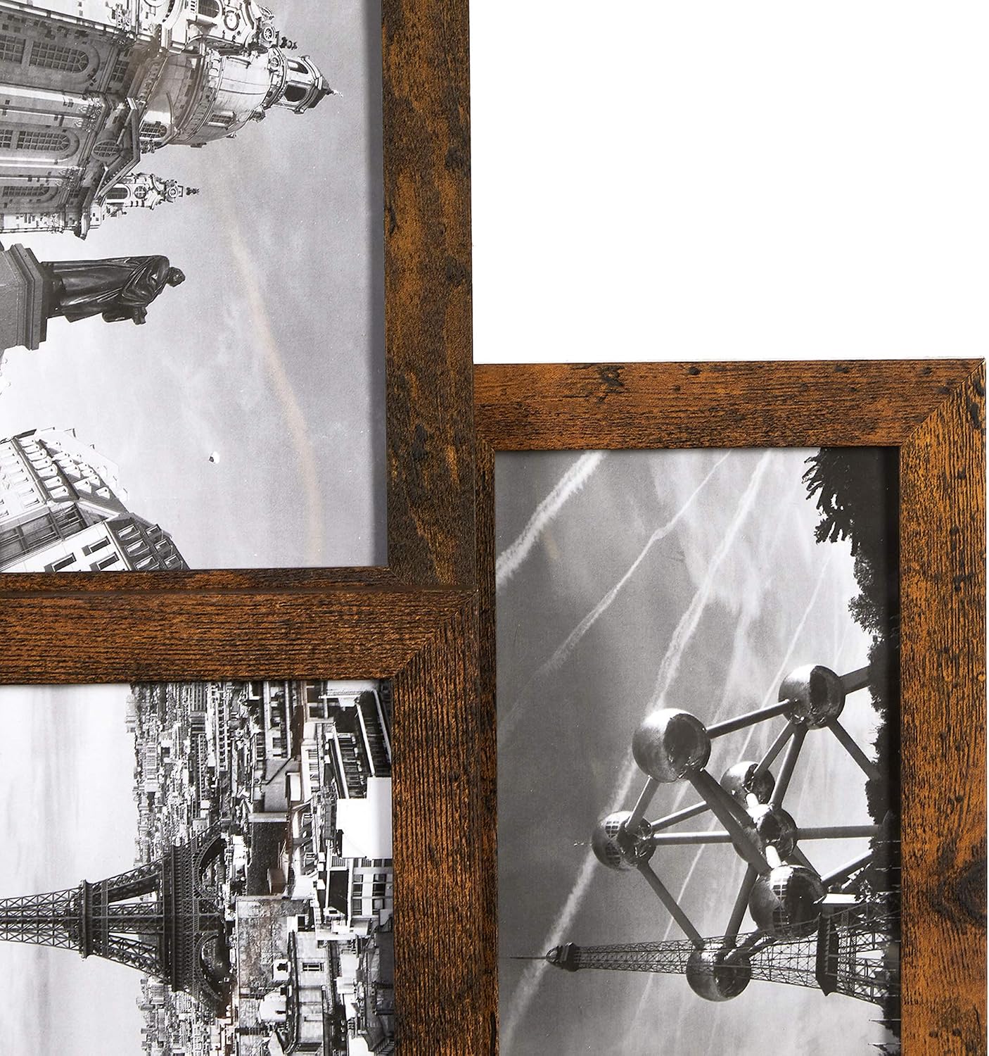 Detalle de SONGMICS Kavi RPF020X01 10-photo collage frame, MDF, rustic brown