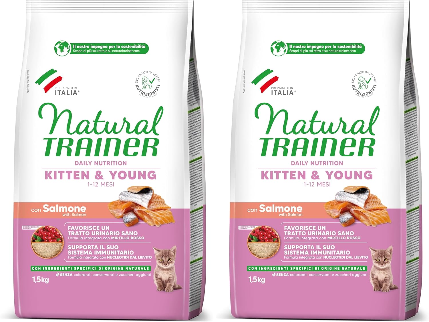 Detalle de Trainer Kitten Cibo per Gattino 1–12 Mesi con Salmone, 1,5 kg – Dettagli e guida all’acquisto