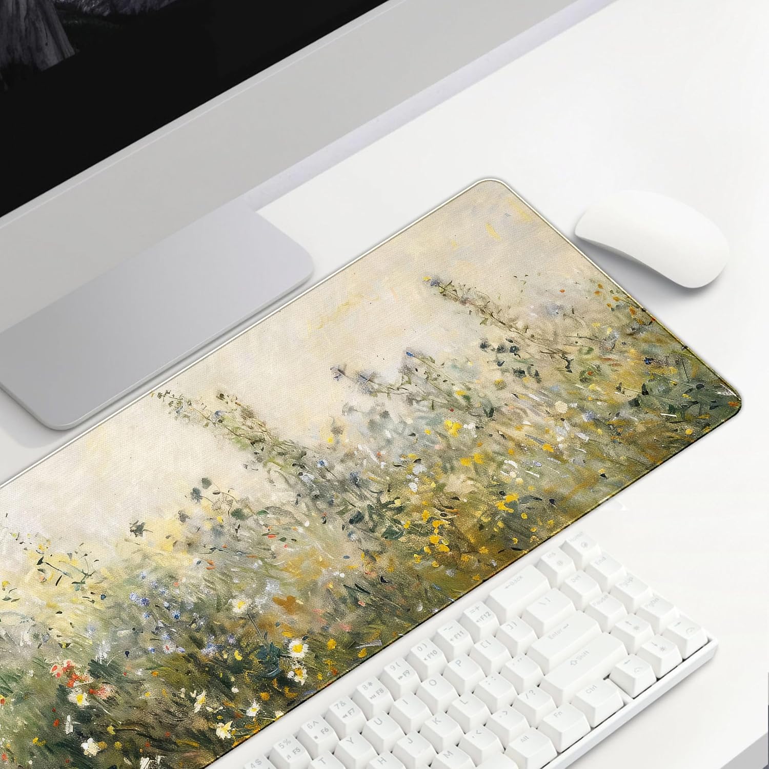 Detalle de Yellow Wildflower Desk Mat 31.5 x 11.8 in