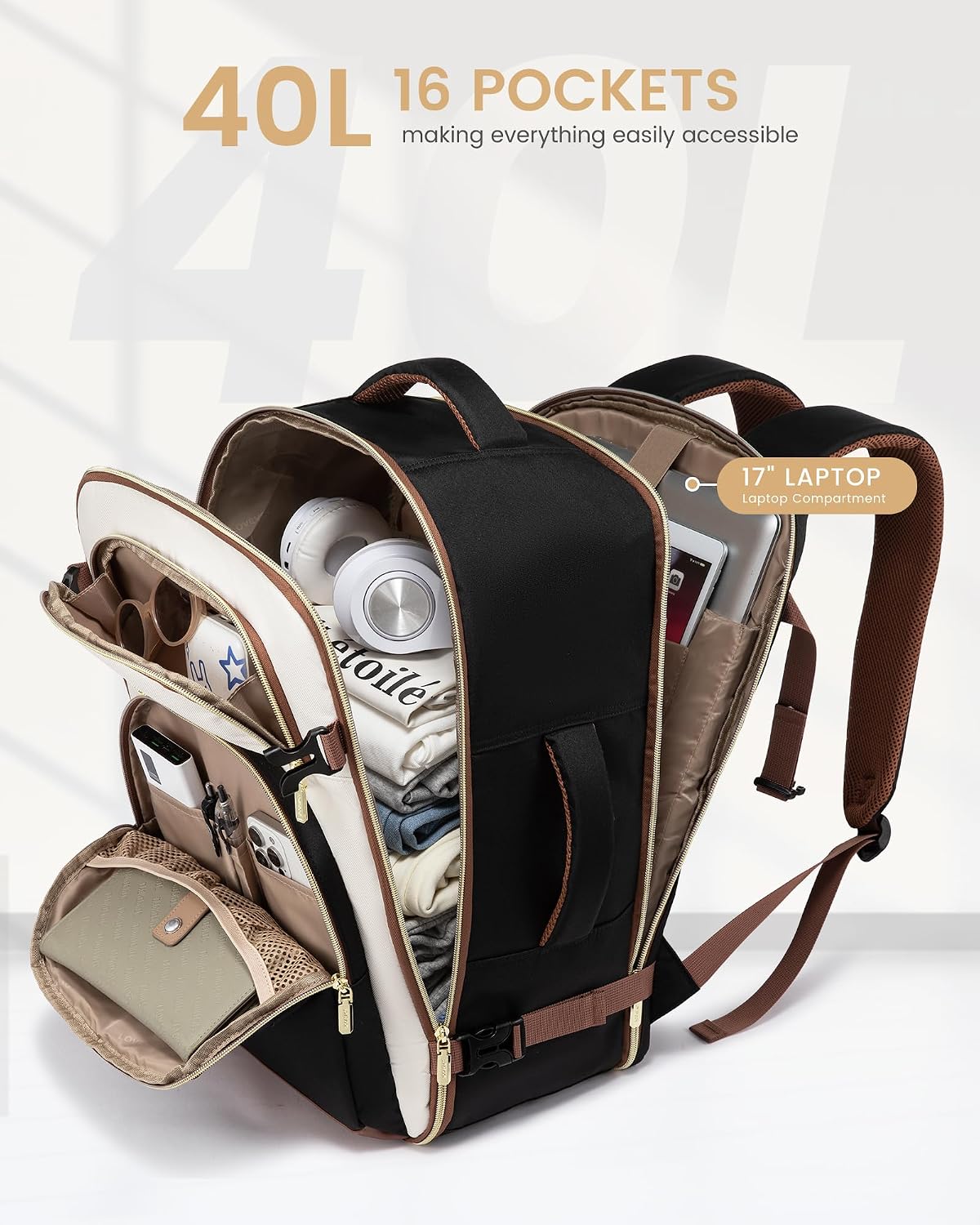 Detalle 1 de LOVEVOOK Travel Backpack 40L