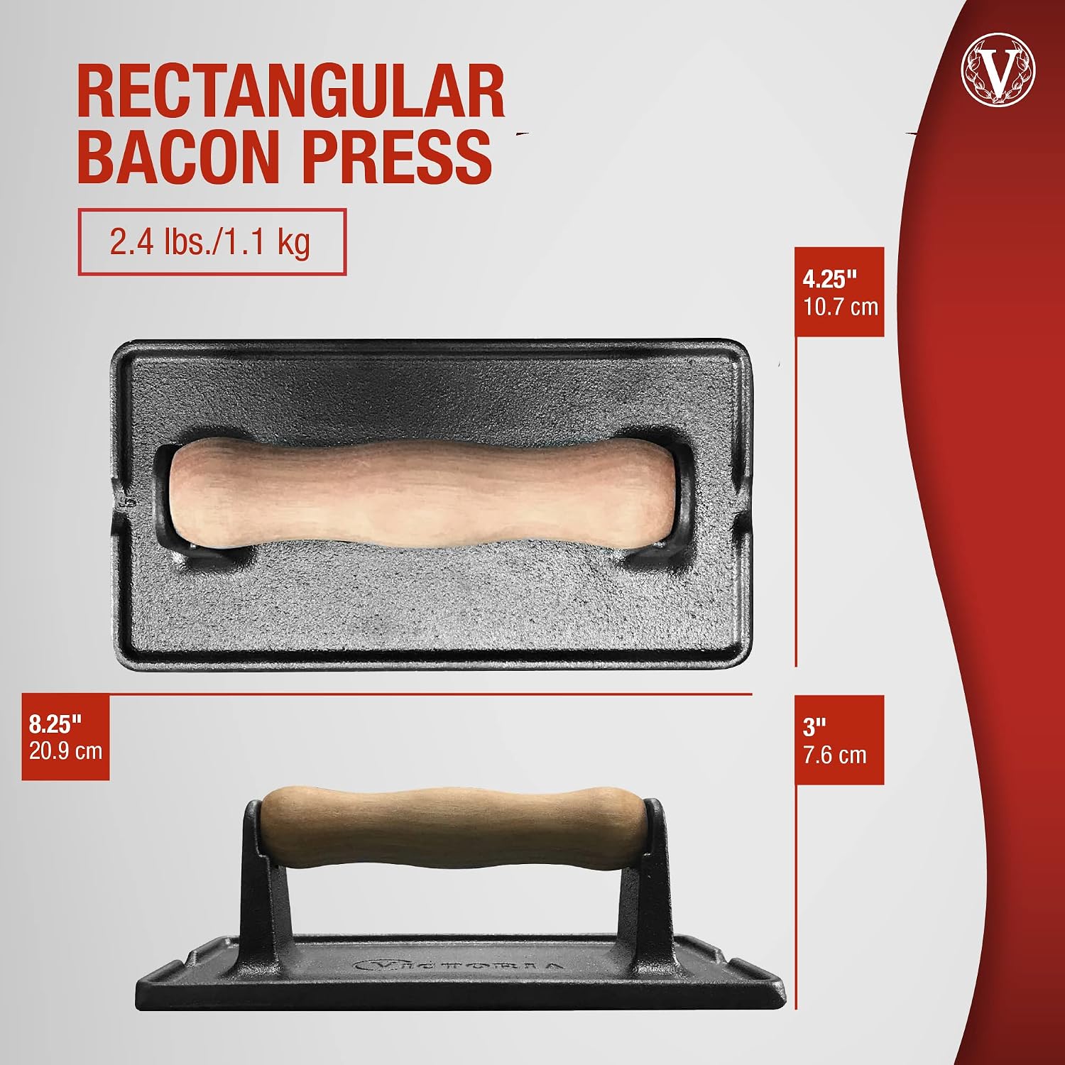Detalle de Victoria Cast Iron Panini Press