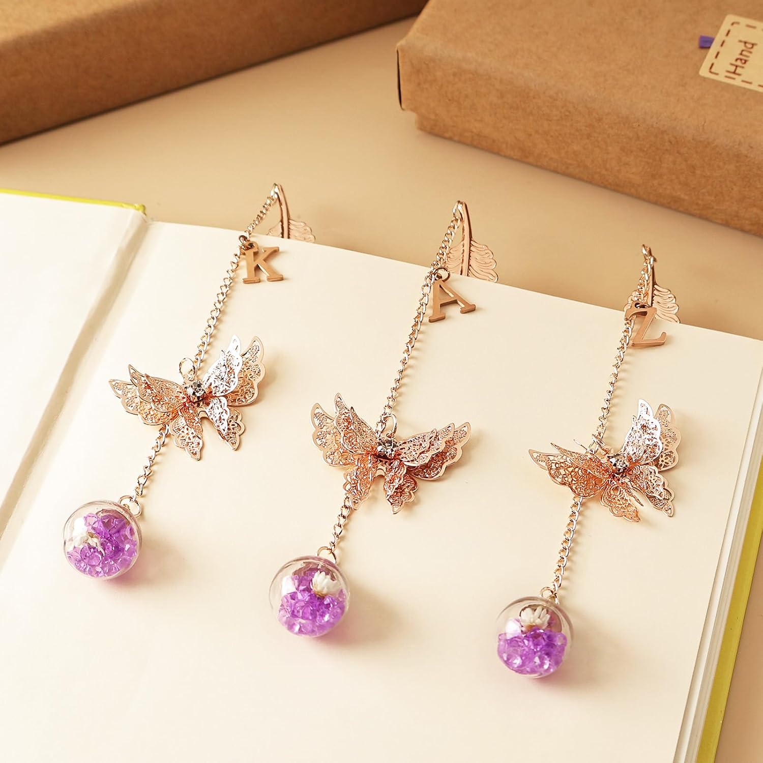 Thumbnail 3 de Snycler Metal Feather Bookmark, Rose Gold
