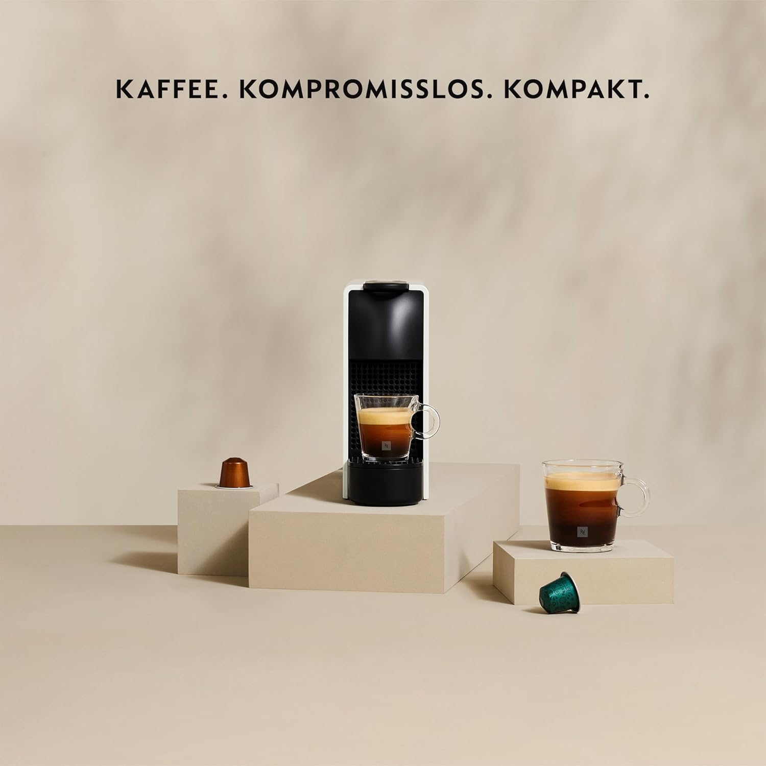Thumbnail 4 de Krups Nespresso Essenza Mini XN1101 Kaffeekapselmaschine (weiß) für Espresso & Lungo