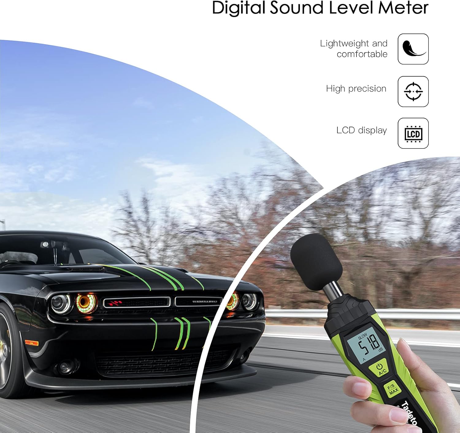 Thumbnail 4 de Tadeto Digital Sound Level Meter 30–130 dB