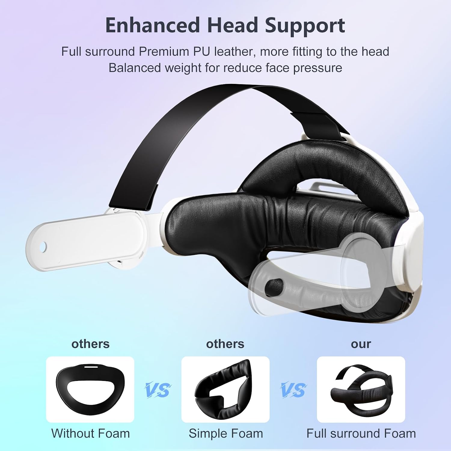 Detalle 2 de Saqico Halo Quest 2/3/3s Headstrap, Adjustable 3-in-1 VR Strap