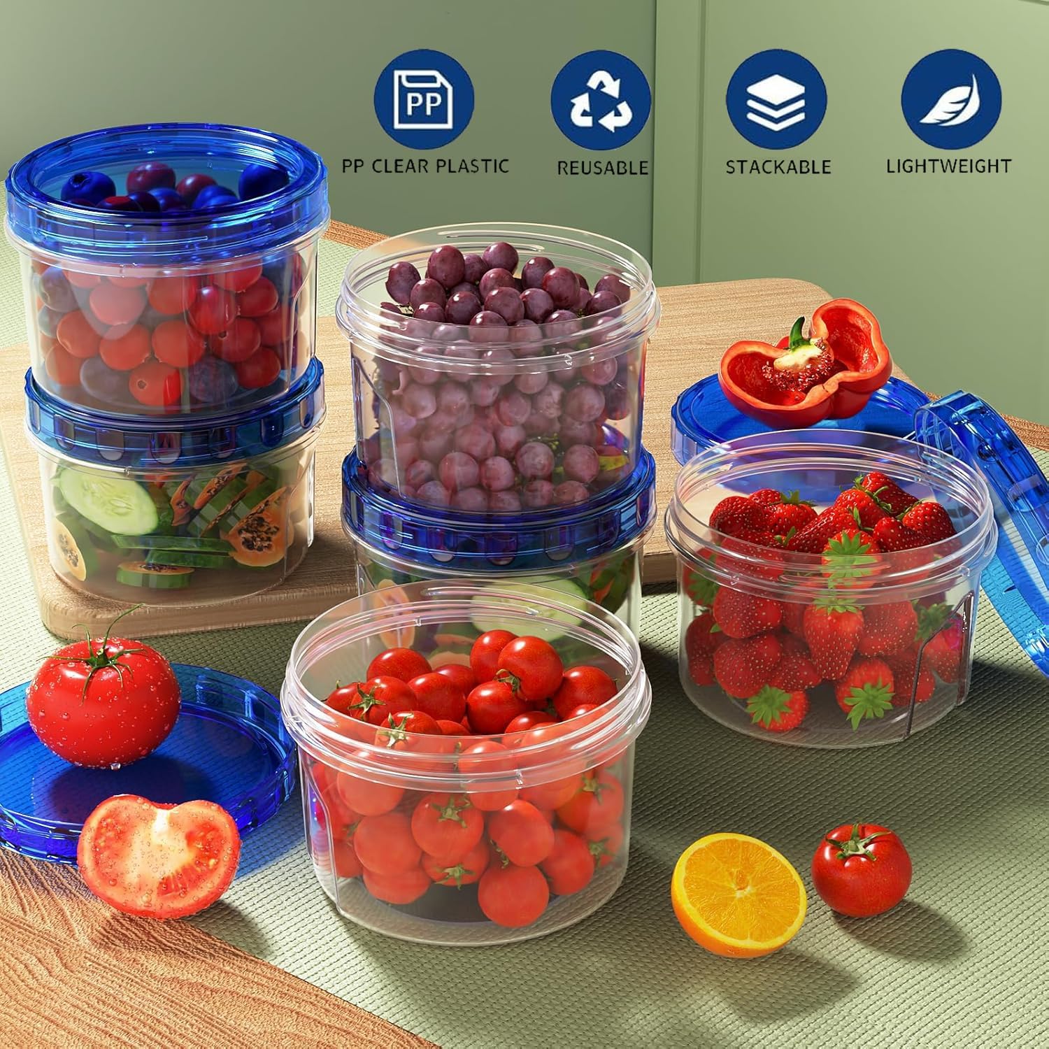 Detalle 2 de Deli food storage containers, 16 oz