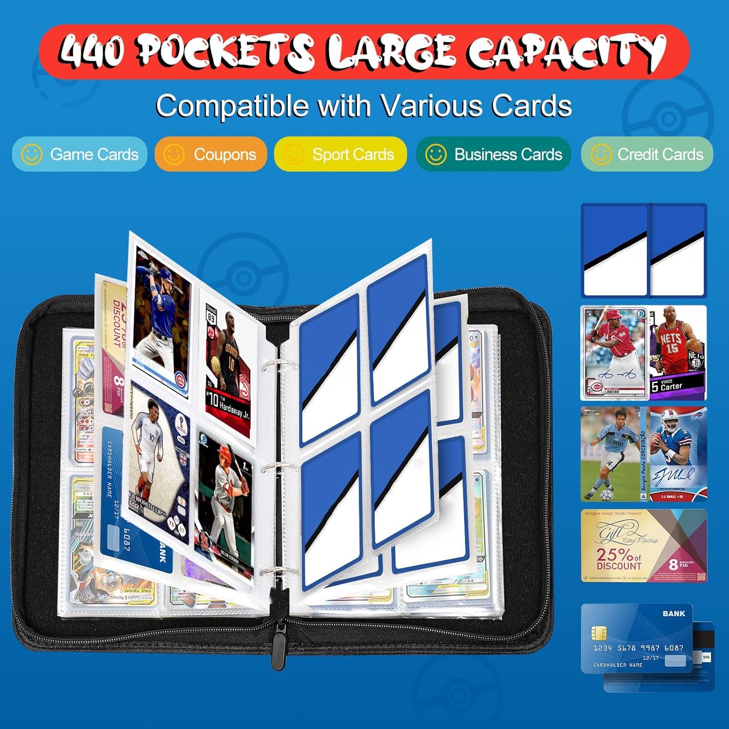 Thumbnail 3 de Album Raccoglitore Carte Pokémon 440 carte 📚