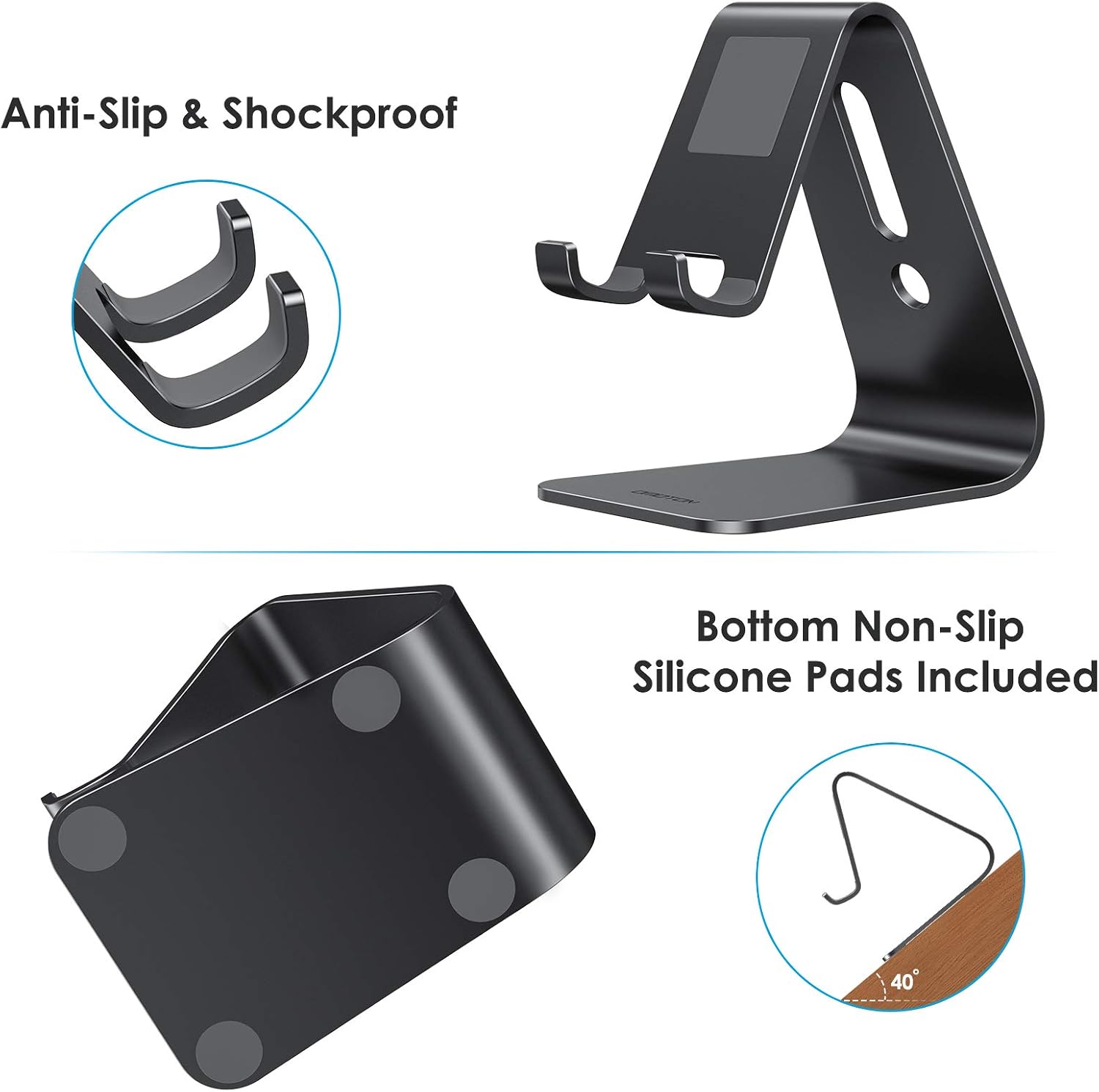 Thumbnail 6 de OMOTON C1 Aluminum Phone Stand for iPhone