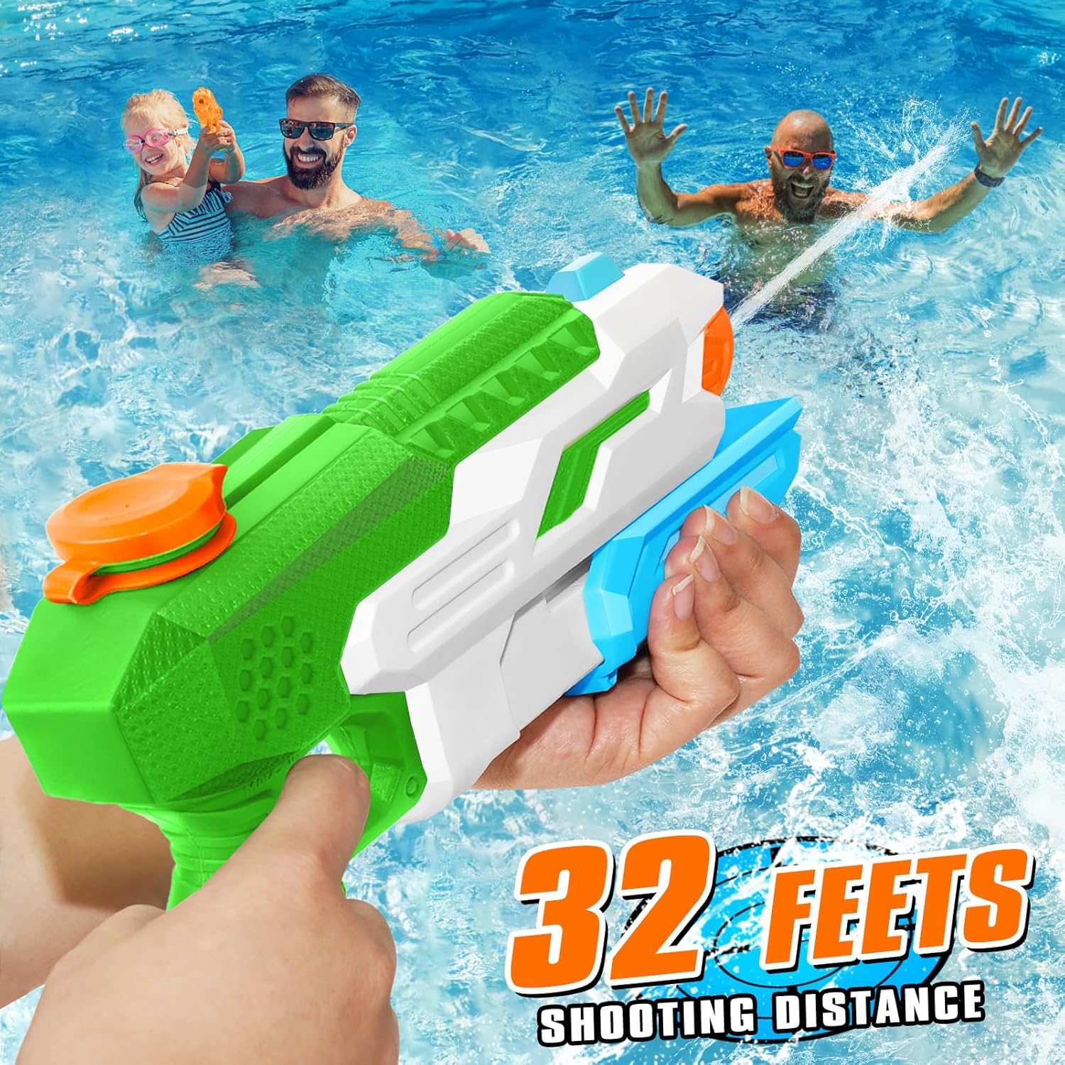 Thumbnail 5 de 6-Pack 600cc Water Guns for Kids & Adults — Long Range, High Capacity Soakers