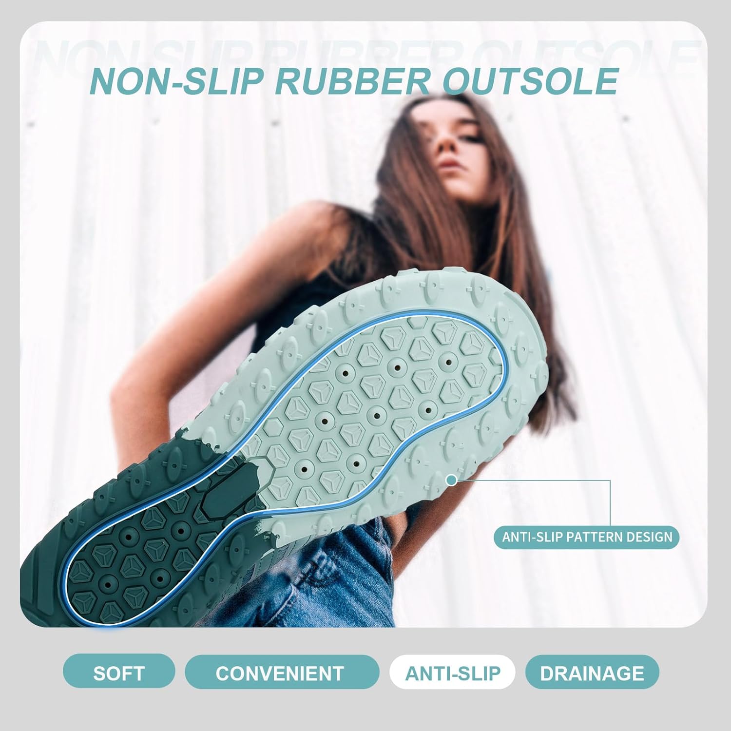 Detalle de Mabove Strandschuhe Wasserschuhe – Schnell Trocknend, Rutschfest und Vielseitig