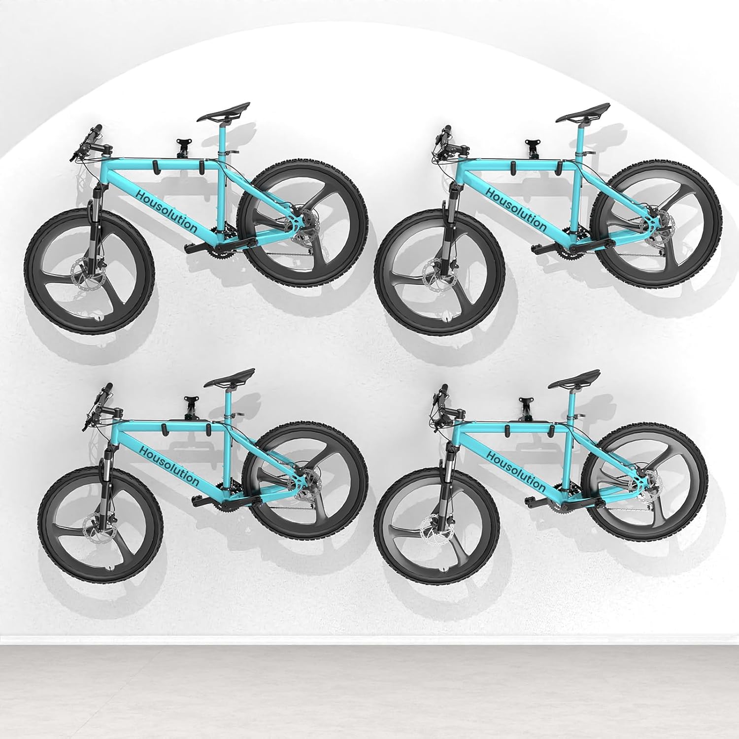 Housolution Bike Wall Mount 4-pack, 48.5 lb capacity