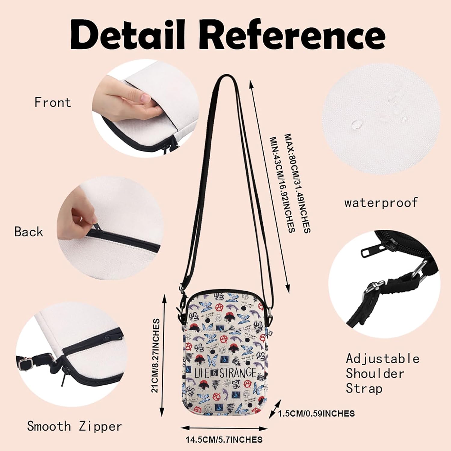 Detalle 2 de Life is Strange Merch Tote Bag – Max Lover Gift