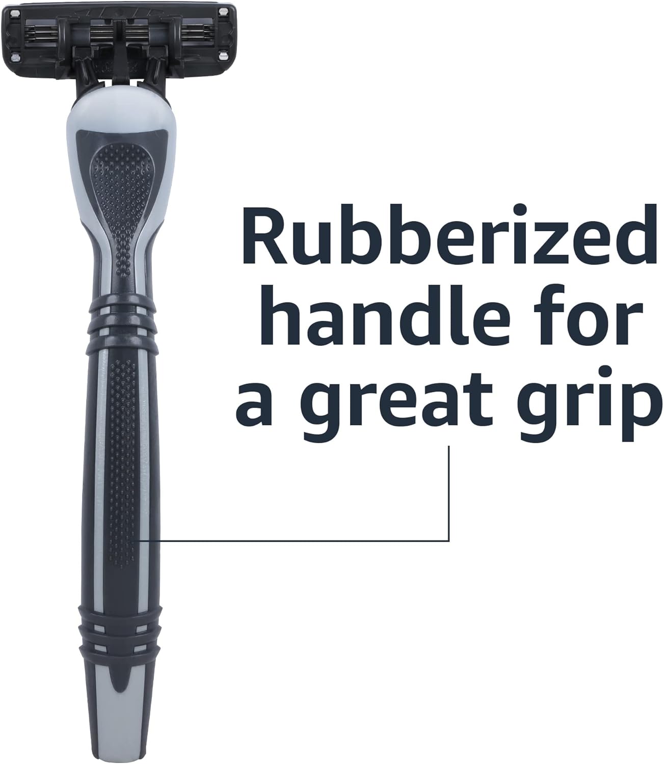 Detalle de Amazon Basics 3-Blade Disposable Razors for Men (6 Count, 2 Packs of 3) – Close, Comfortable Shave