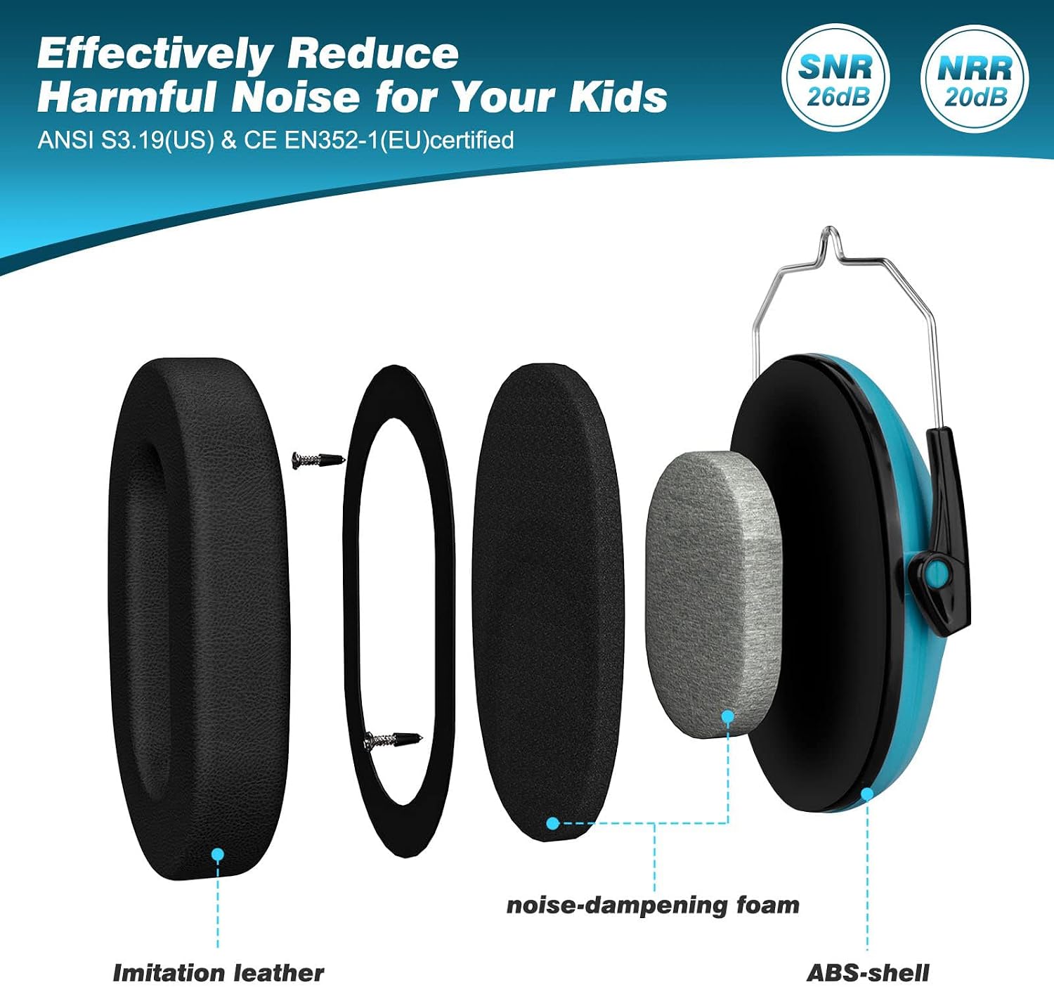 Detalle 2 de BraveKoi Kids Ear Defenders 26 dB foldable hearing protection