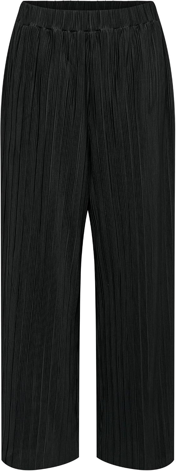 Detalle de ONLY Pantalon ONLRAVENNA Regular Fit pour femme – coupe régulière et jambes larges