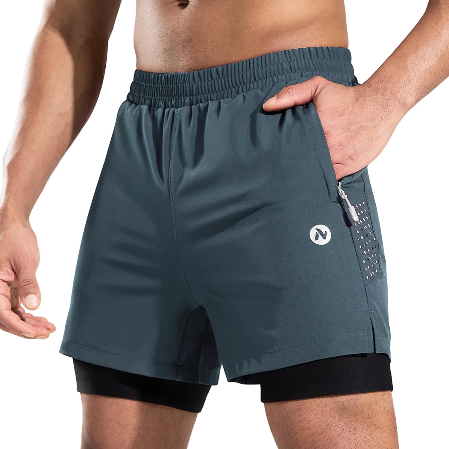 Detalle de Nepest Mountainbike Hose Herren Kurz MTB Shorts mit 4D-Polsterung