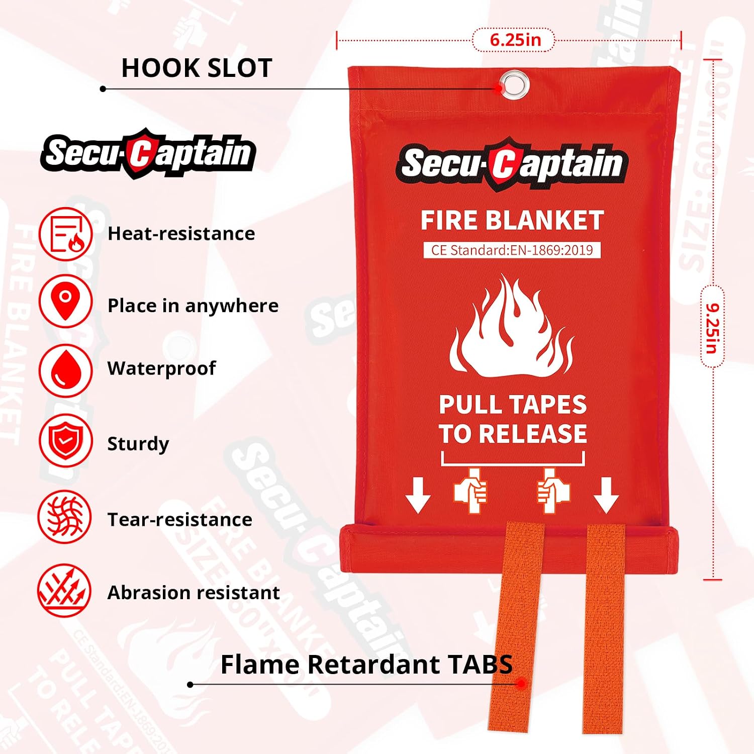 Detalle 2 de SecuCaptain Fire Blanket 12-Pack