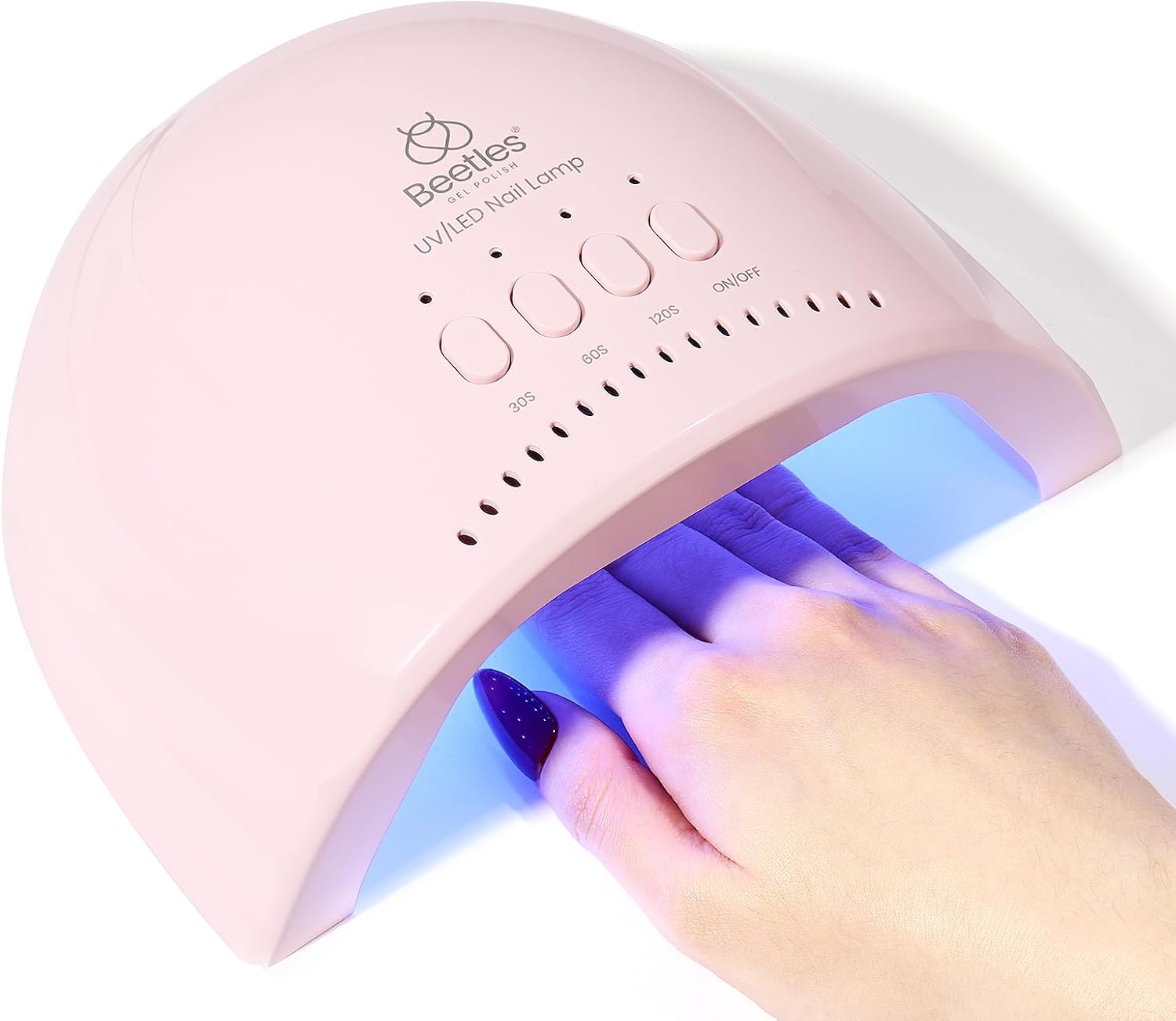 Detalle de Beetles UV Nail Lamp (LED) with 3 Timers 30/60/120s and Smart Auto Sensor for Gel Polish, Pink