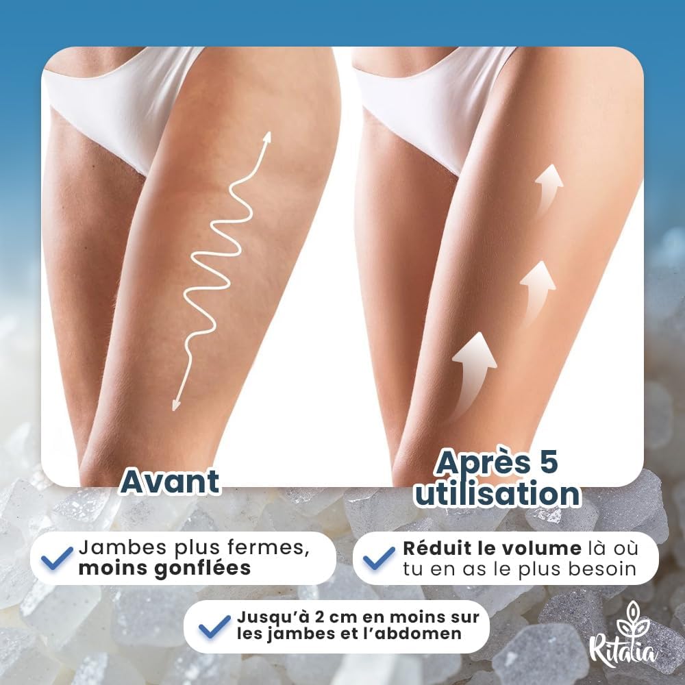 Thumbnail 1 de Ritalia Liquide pour bandages drainants au sel de la Mer Morte (100% vegan) anti-cellulite jambes et fesses