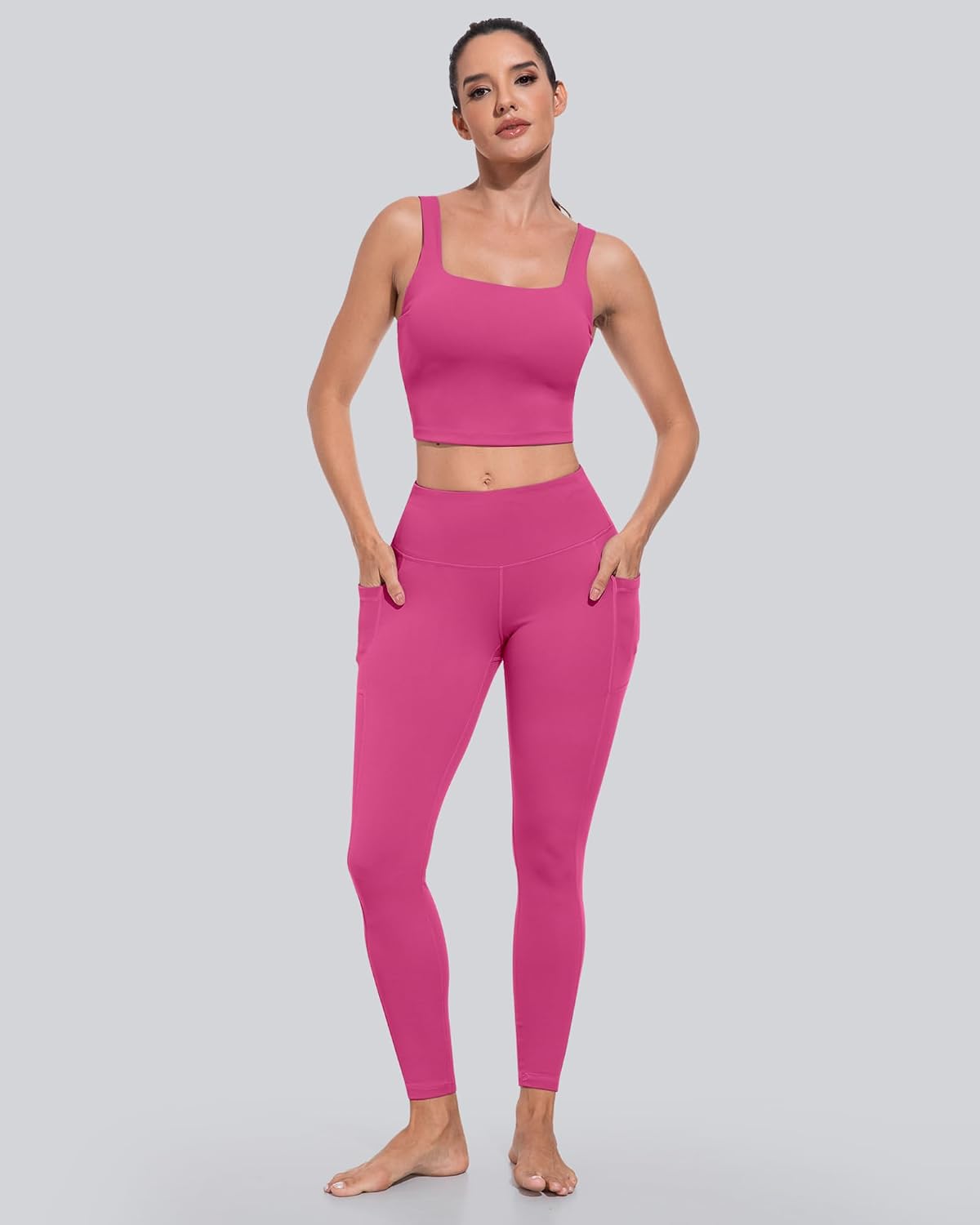 Detalle 2 de CHRLEISURE High-Waist Pocket Yoga Pants for Women 🧘♀