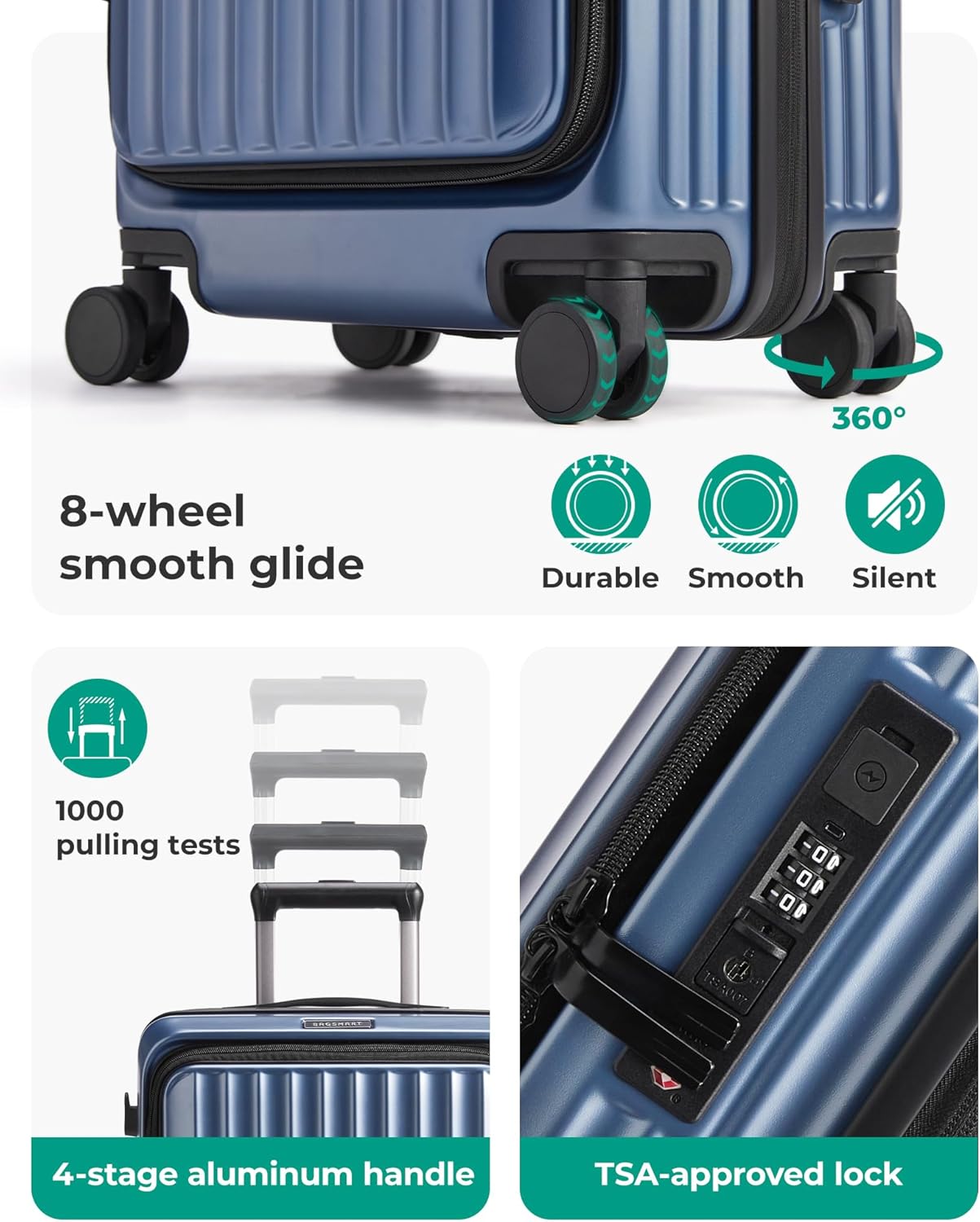 Thumbnail 6 de BAGSMART Carry-On Suitcase 20-Inch