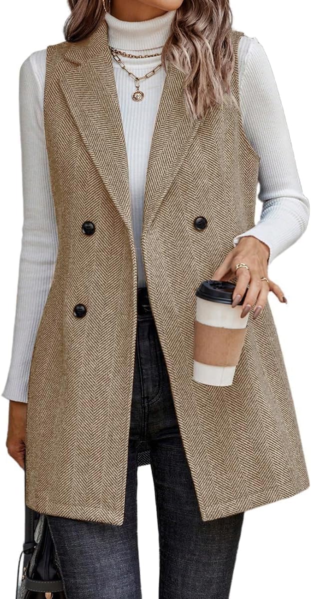 Thumbnail 5 de IDEALSANXUN Women's Long Tweed Vest