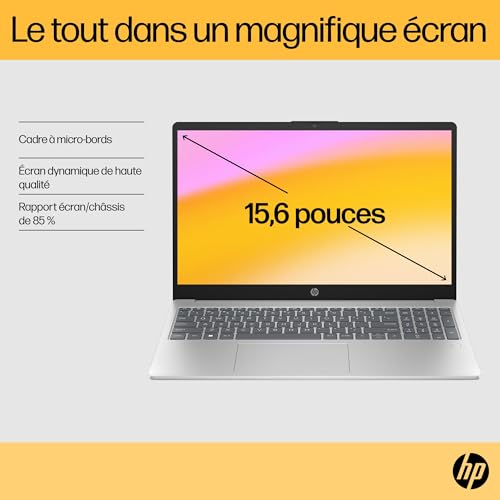 Thumbnail 5 de HP 15-fc0005sf — Portable 15,6" FHD, Ryzen 5 7520U, 8 Go RAM, 512 Go SSD, Windows 11, clavier AZERTY