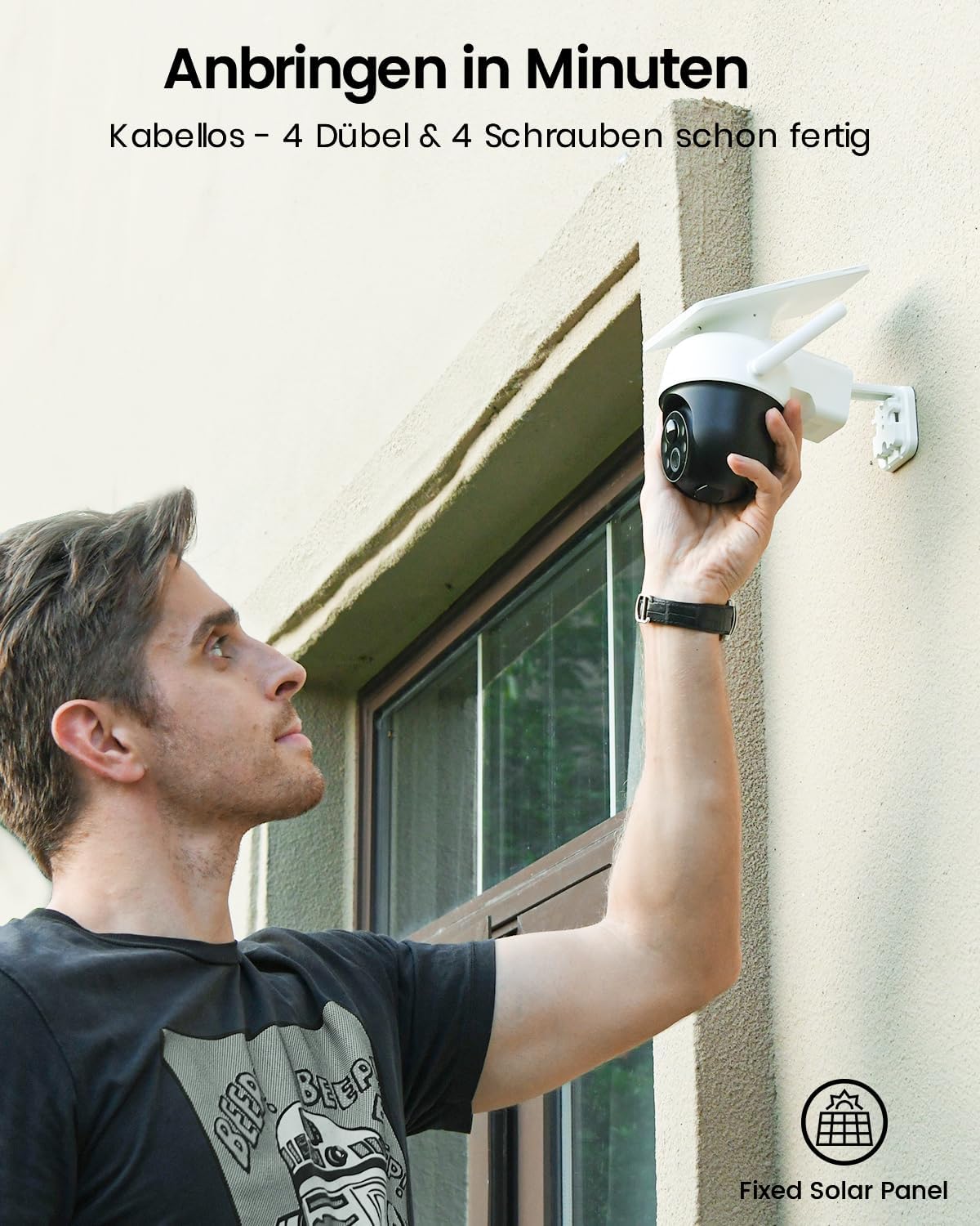 Thumbnail 5 de aosu 2K Überwachungskamera Außen Solar Akku 3MP 360° PTZ