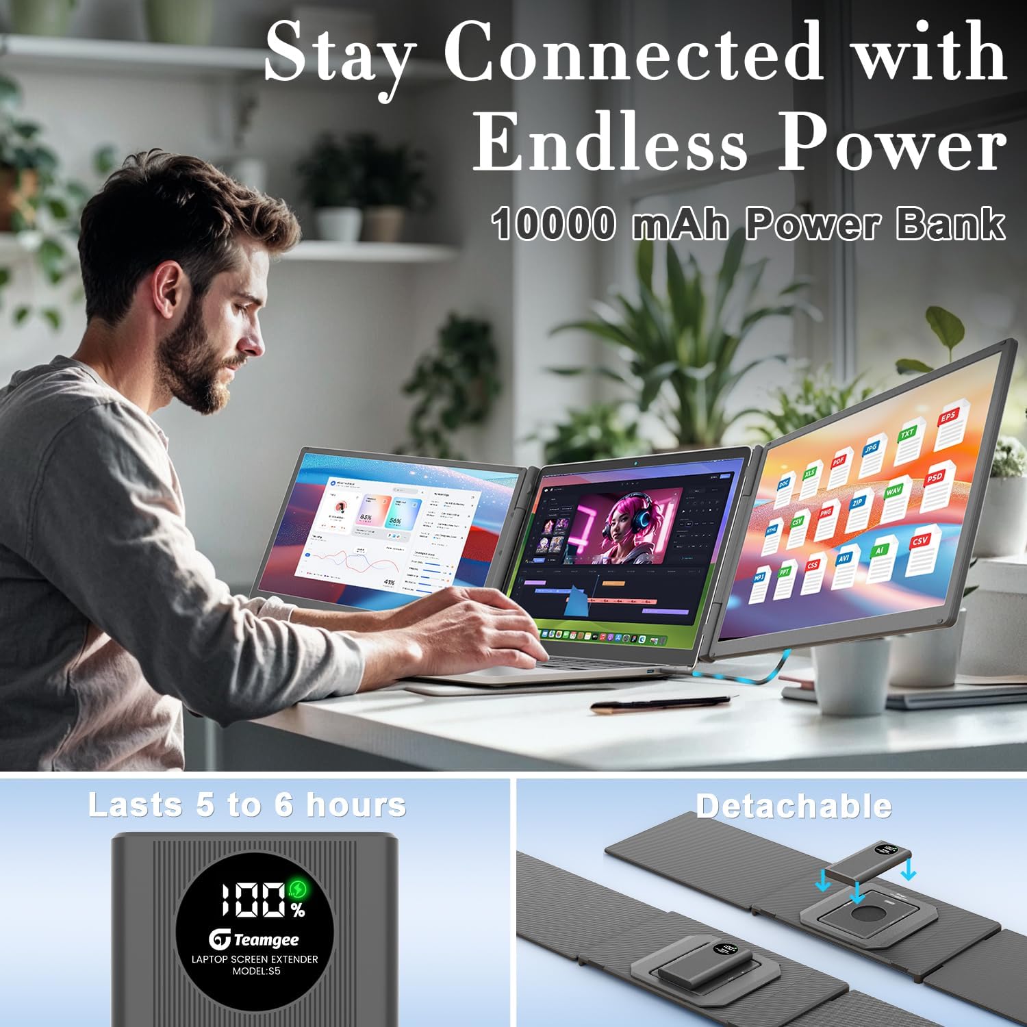 Detalle 2 de Teamgee 15.6" Laptop Screen Extender