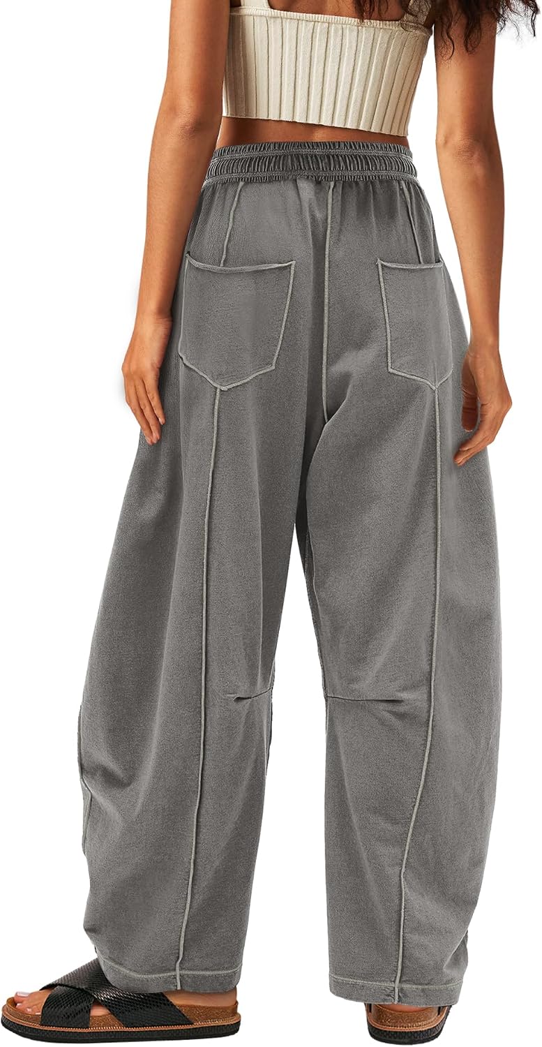 Detalle 2 de Yanekop Women's Baggy Wide-Leg Palazzo Pants with Side Pockets