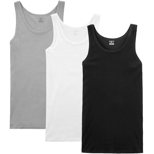Detalle de NUOZA Débardeur Homme 3 Pack 100% Coton – Confort journalier sans manches
