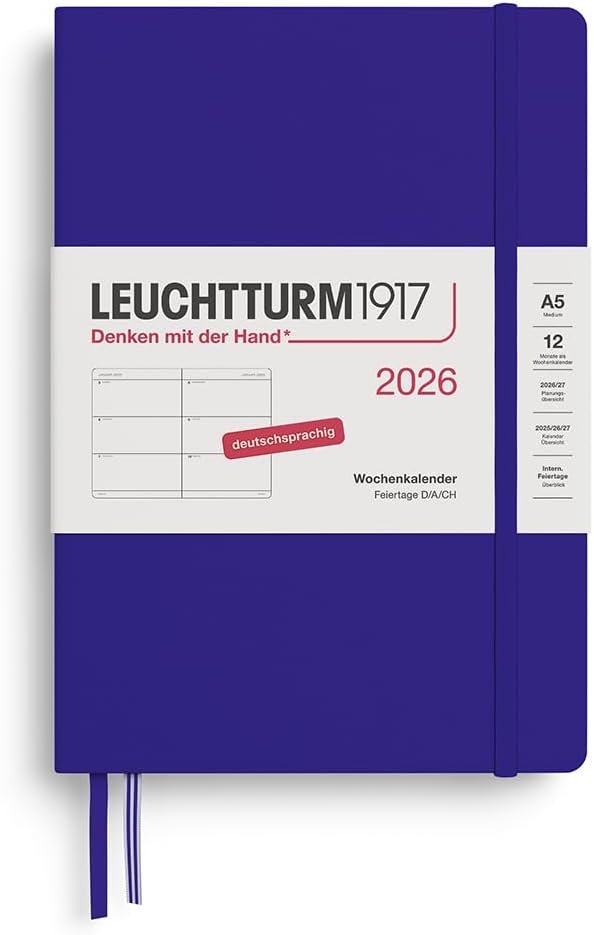 Thumbnail 3 de LEUCHTTURM1917 Wochenkalender Medium (A5) 2026 – 12 Monate, Deutsch (372529)