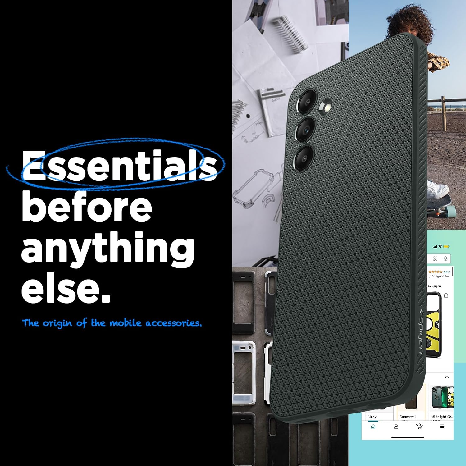 Detalle 2 de Spigen Liquid Air Coque pour Samsung Galaxy A15, souple — Vert