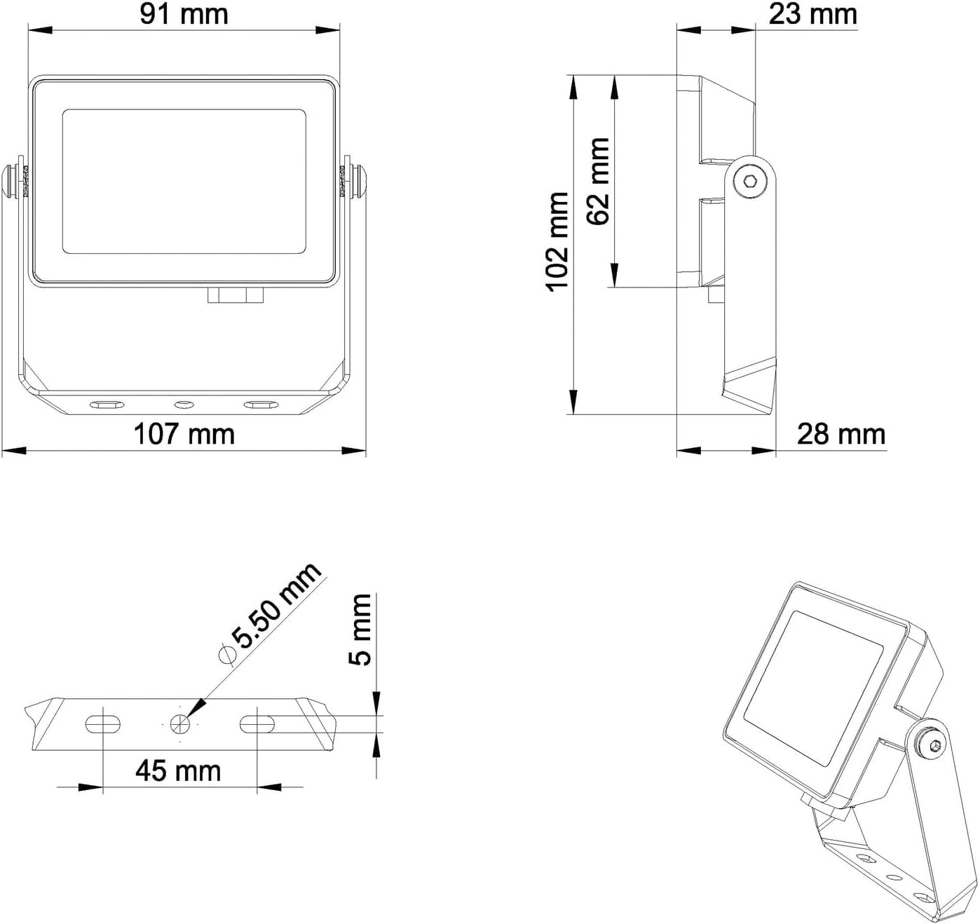 Thumbnail 2 de Philips Projectline Proiettore LED 10W – Luce Bianca Calda per esterno e commerciale