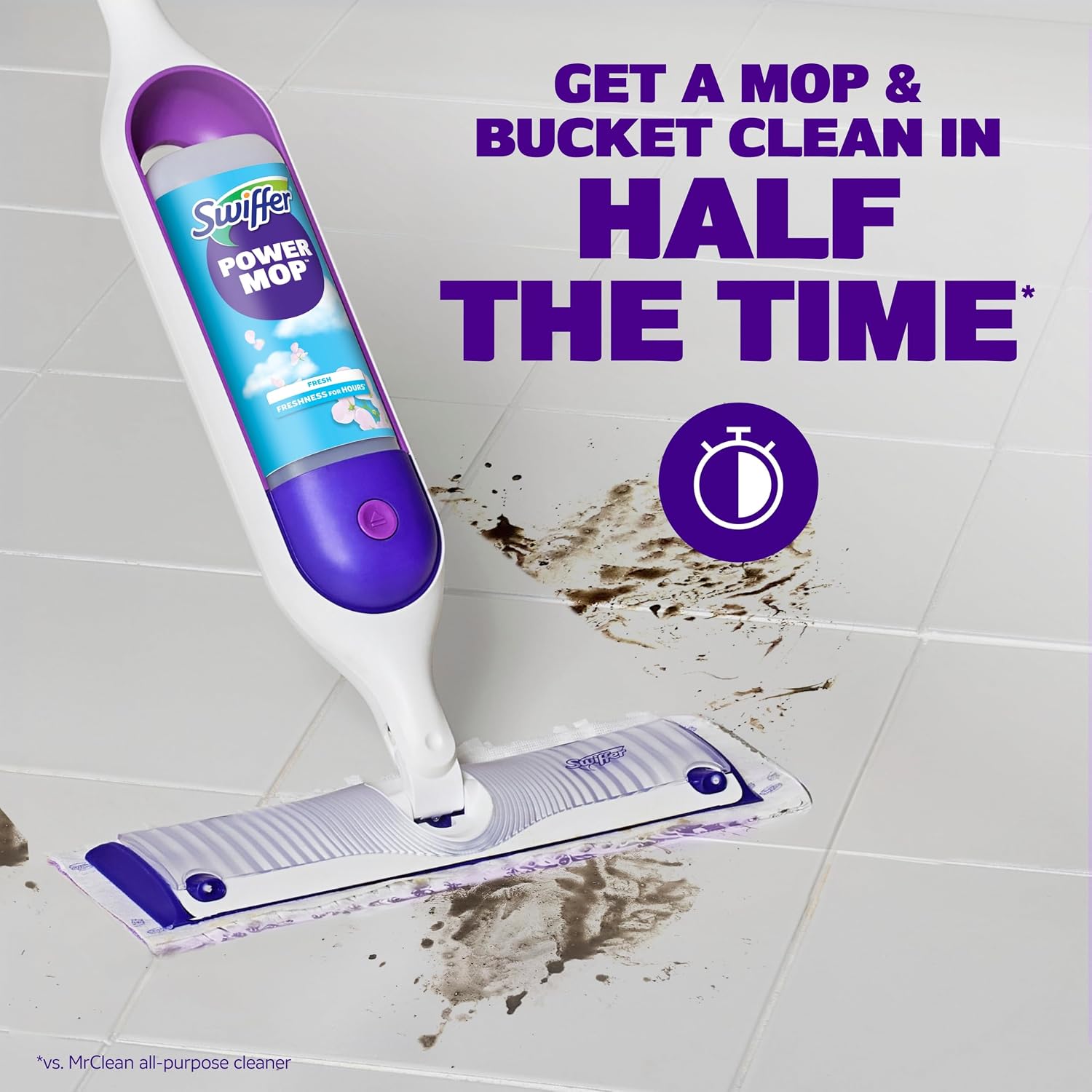 Thumbnail 6 de Swiffer PowerMop Liquid Floor Cleaner Refills – Fresh Scent (2 Bottles)