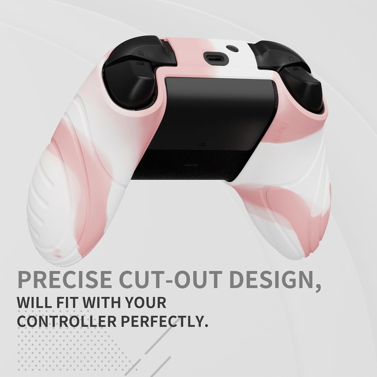 Thumbnail 6 de eXtremeRate PlayVital Samurai Edition anti-slip silicone grip skin for Xbox Series S/X controller (Pink White)