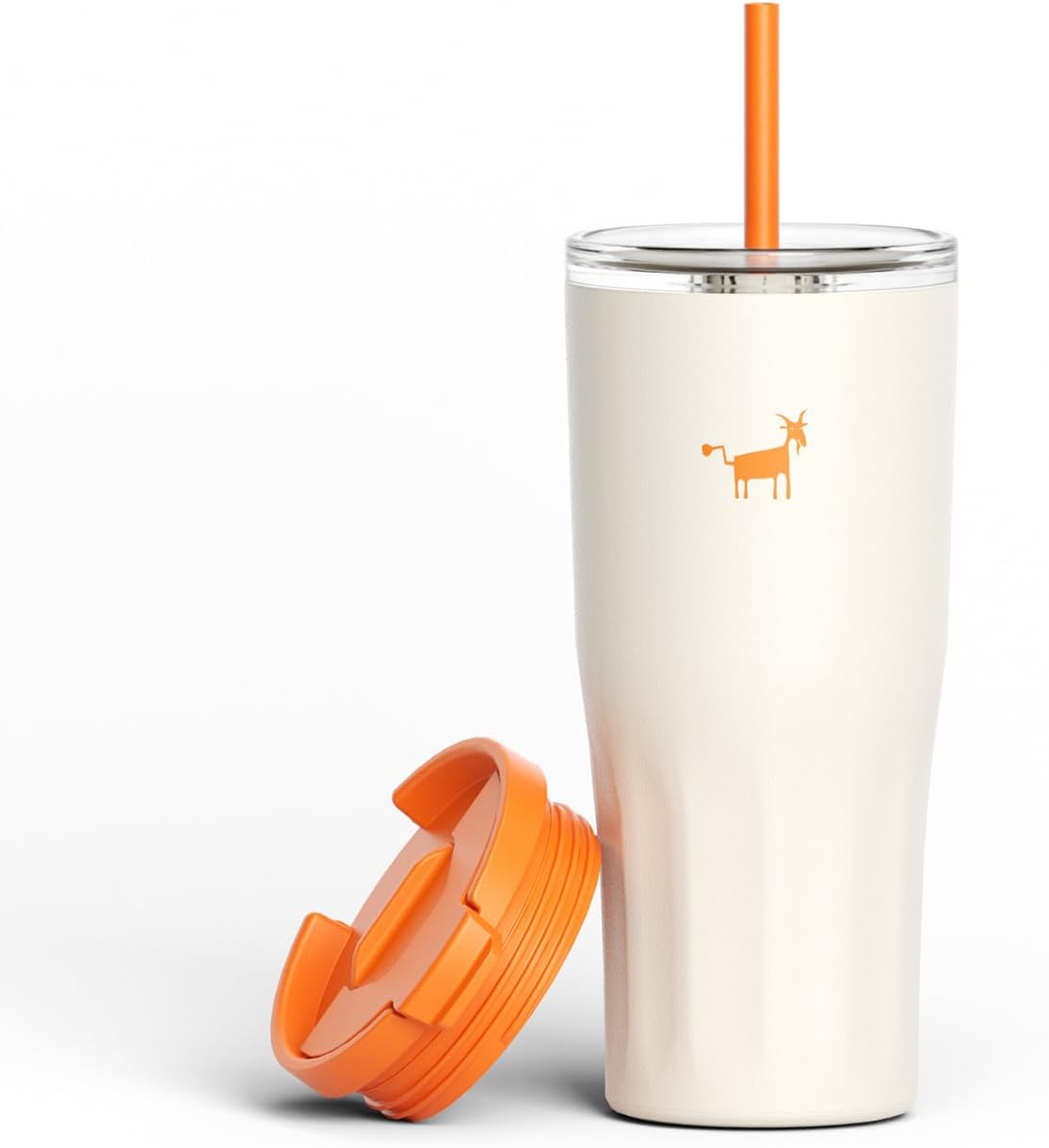 Detalle de CHEERFUL GOAT CFG-Coffee Mug No Handle-21oz Travel Mug, Ceramic Liner, 600 ml, White