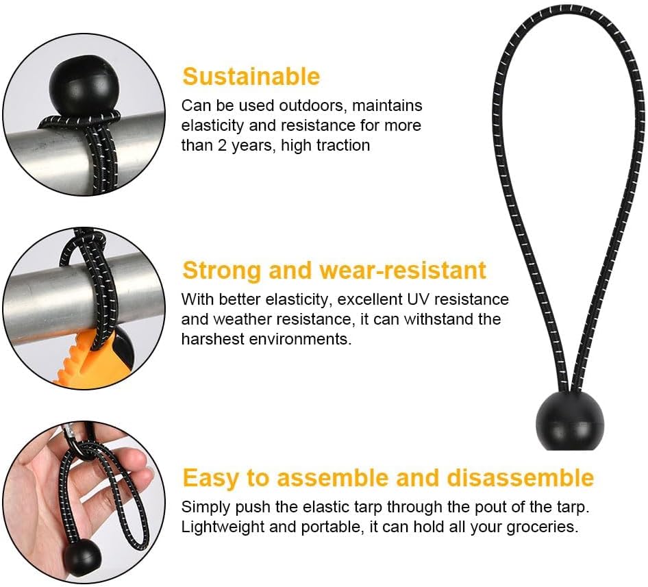 Detalle de Adiwo Bungee Cords 12pc, mixed sizes