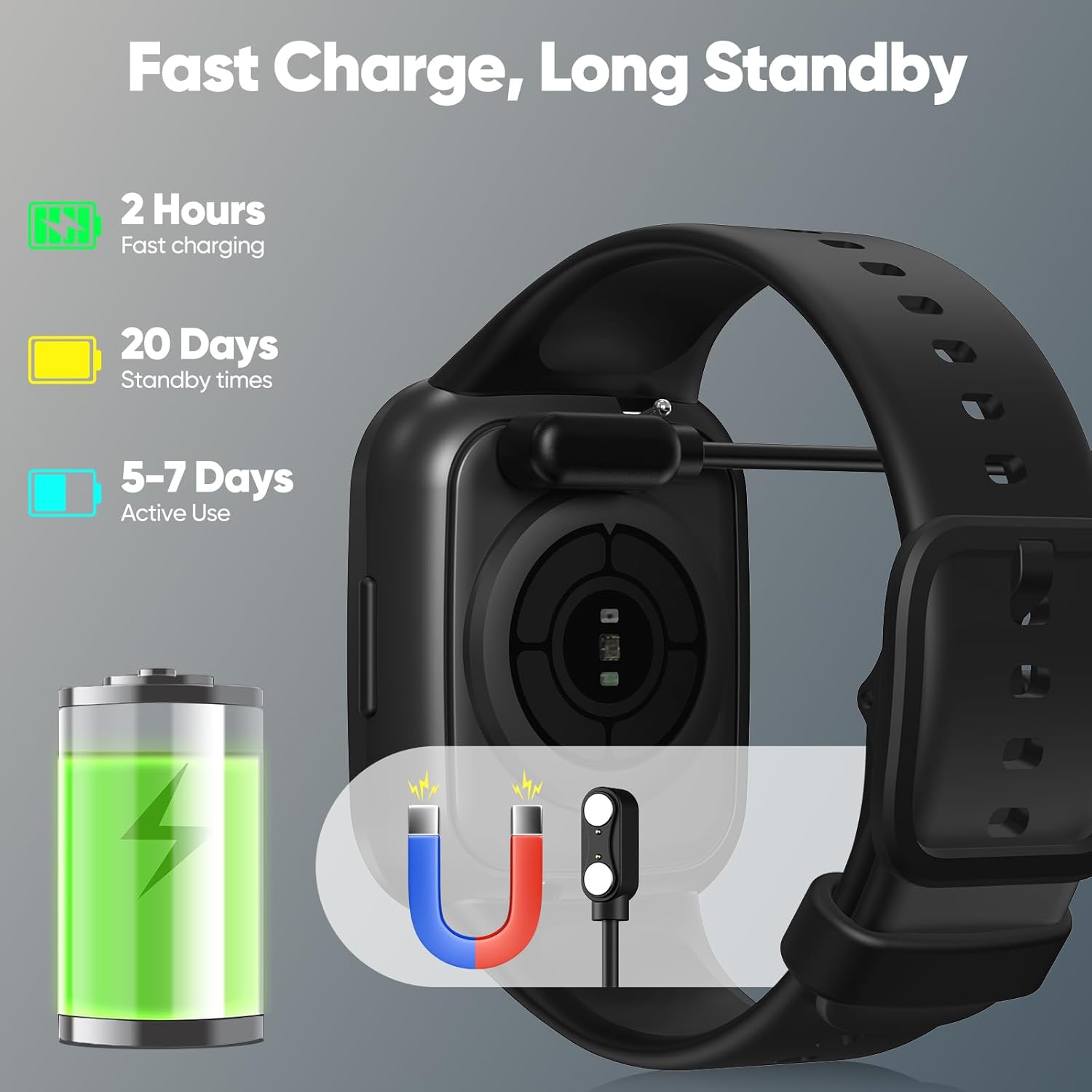 Thumbnail 6 de HTTWCOD Kids Smart Watch (4-12) with HD Touchscreen, Heart Rate & Sleep Monitor, IP68 Waterproof