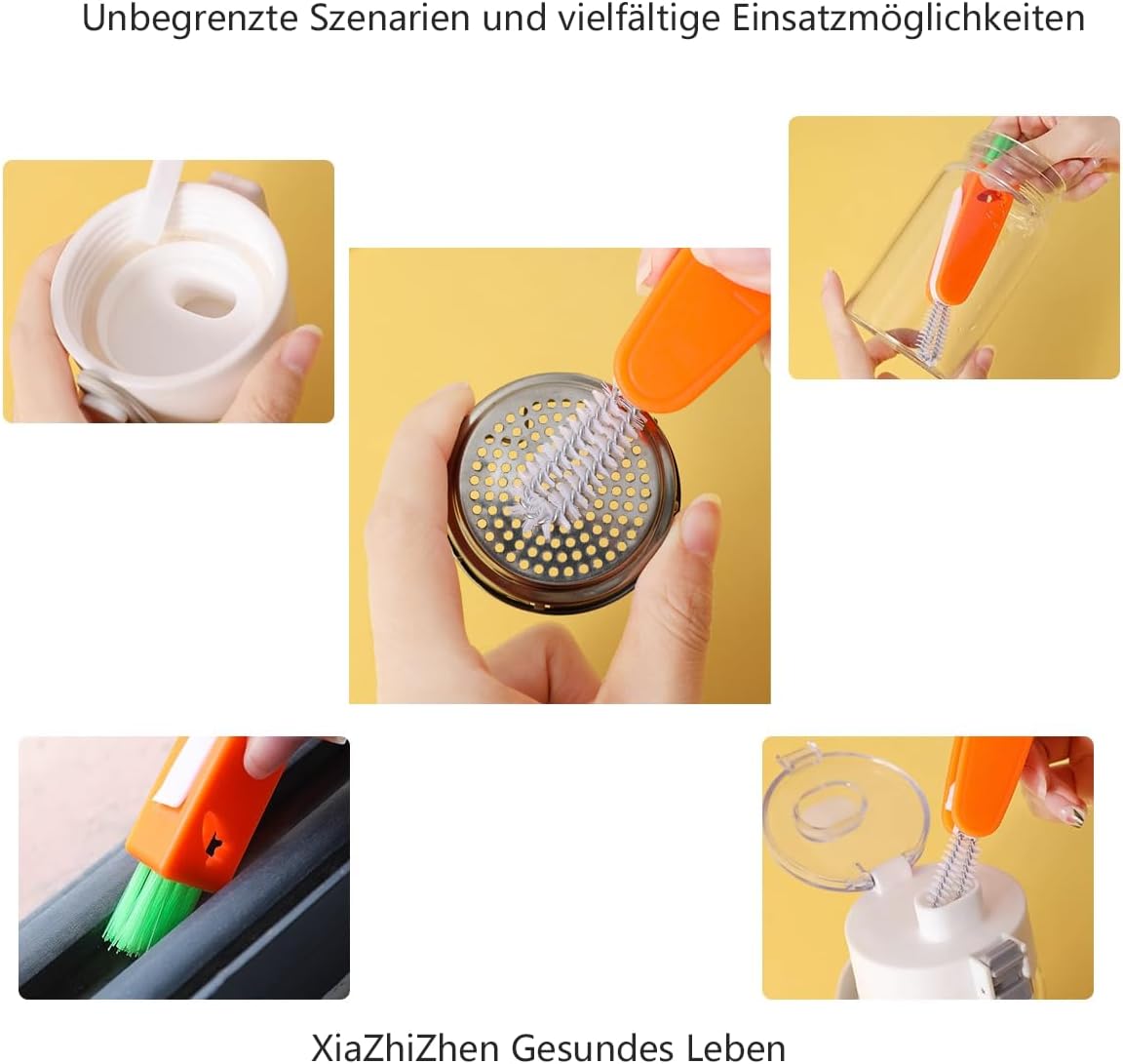 Thumbnail 5 de XiaZhiZhen Flaschenbürste lang – Silikon-Flaschenbürste für Deckel & Strohhalm, 2er-Set