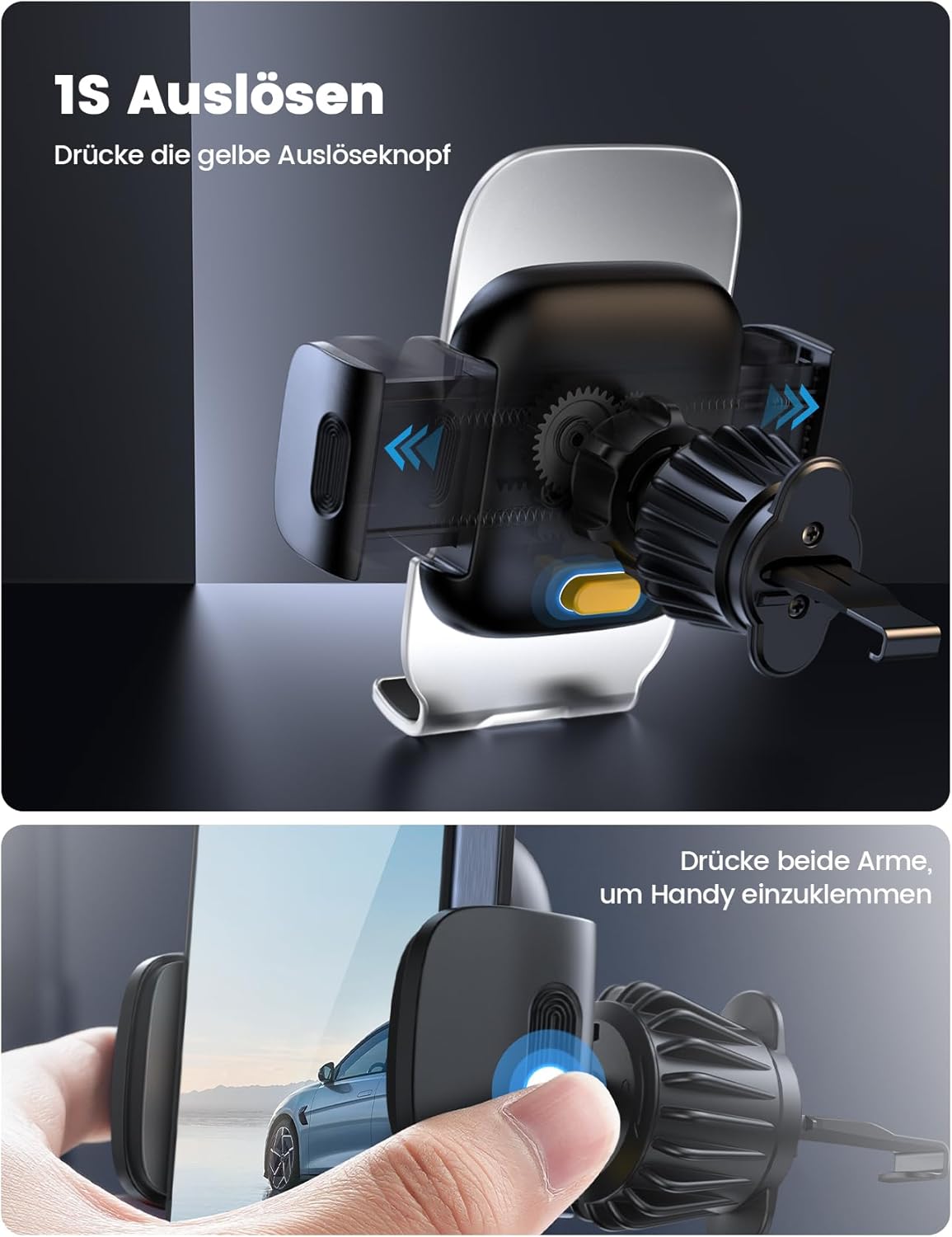Thumbnail 3 de Lamicall Handyhalterung Auto für die Lüftung (Acryl, 360°) – universell für 4–7 Zoll Smartphones