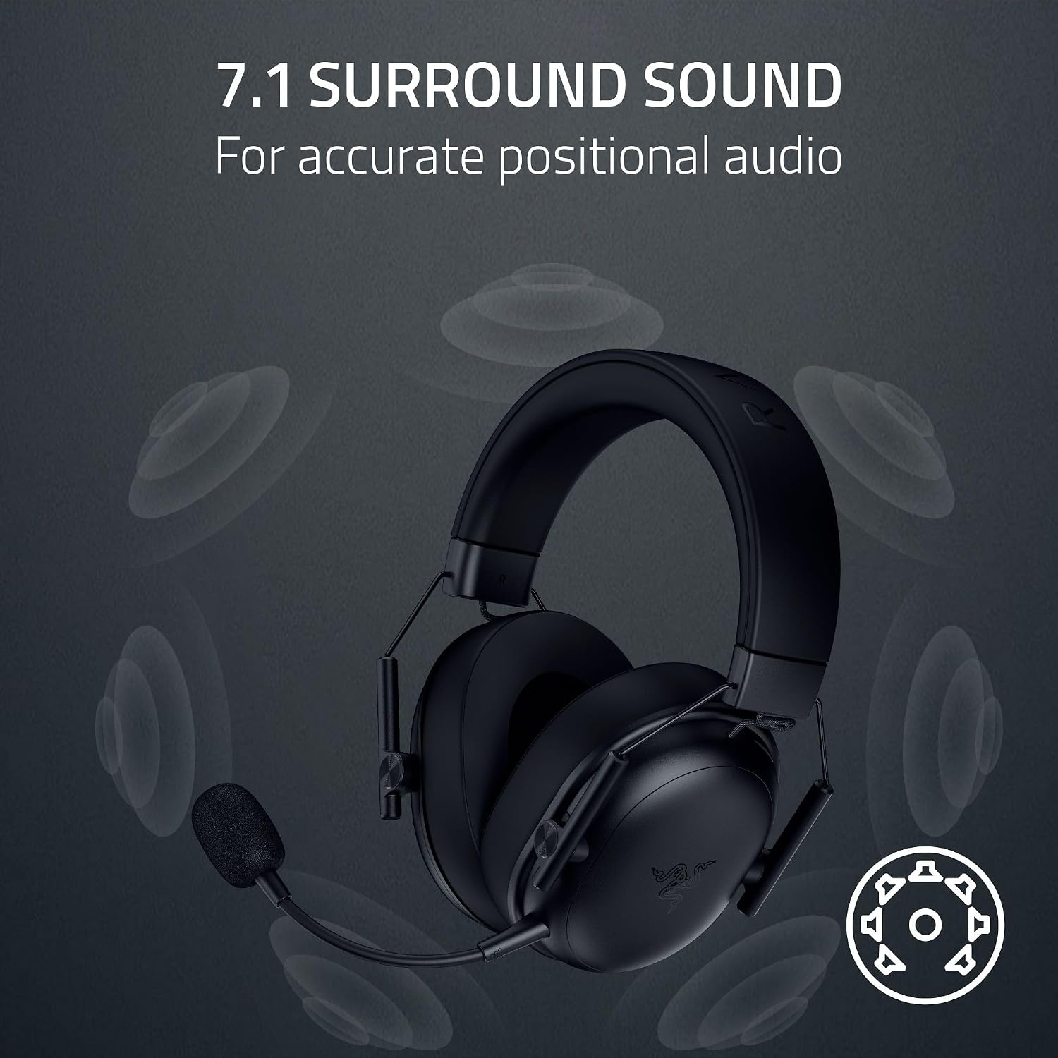 Thumbnail 6 de Razer BlackShark V3 X HyperSpeed Wireless PC Gaming Headset (Black)