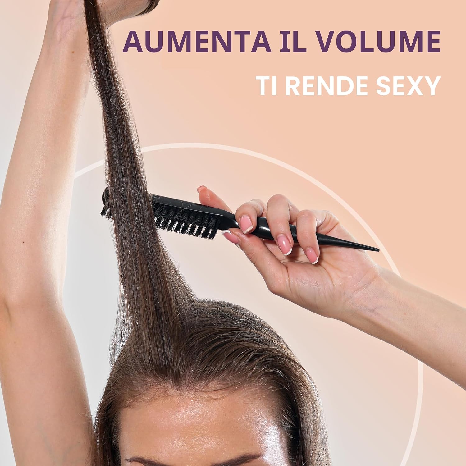 Detalle de Spazzola con setole di cinghiale – Naturale e professionale per volume, lucentezza e massaggio del cuoio capelluto