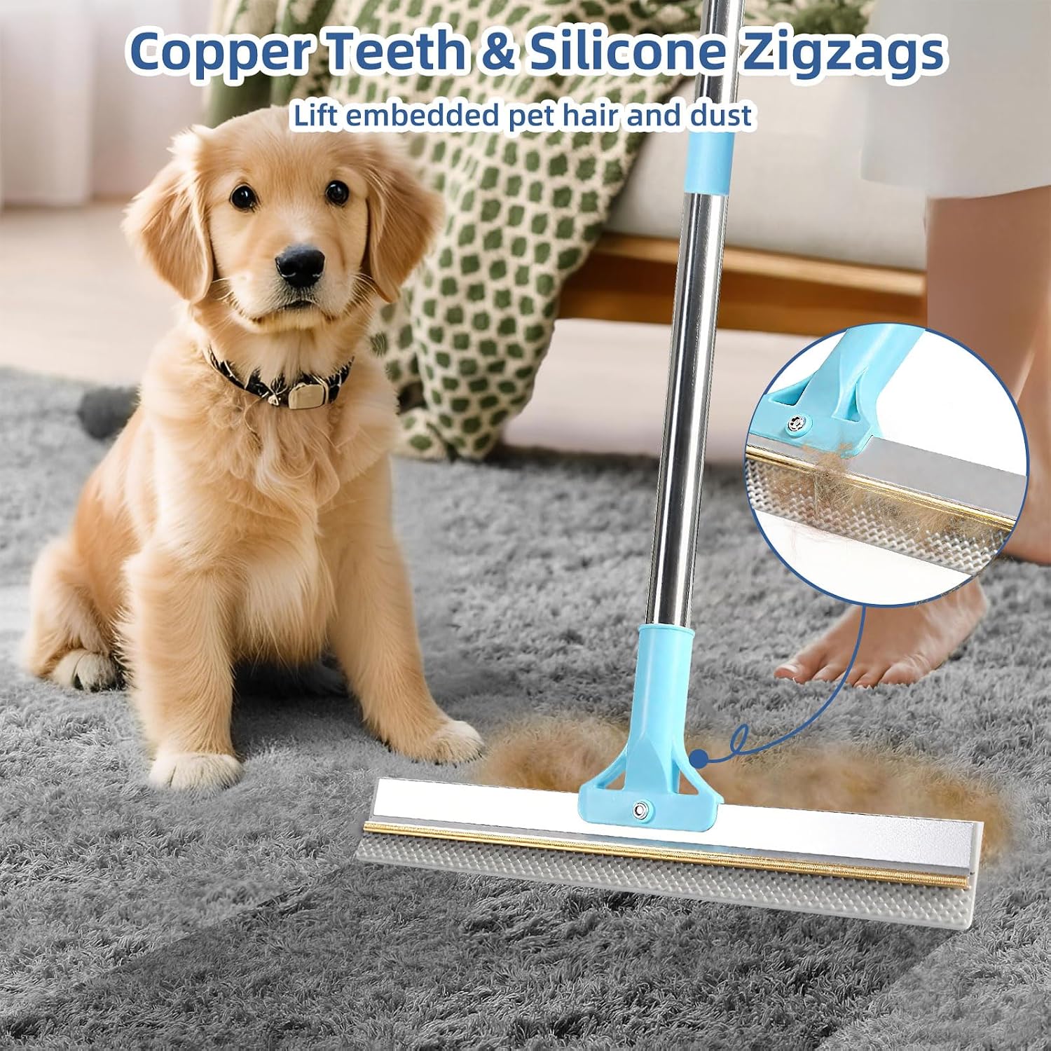 Detalle 2 de VTOPVMAX Carpet Rake 54" for Pet Hair